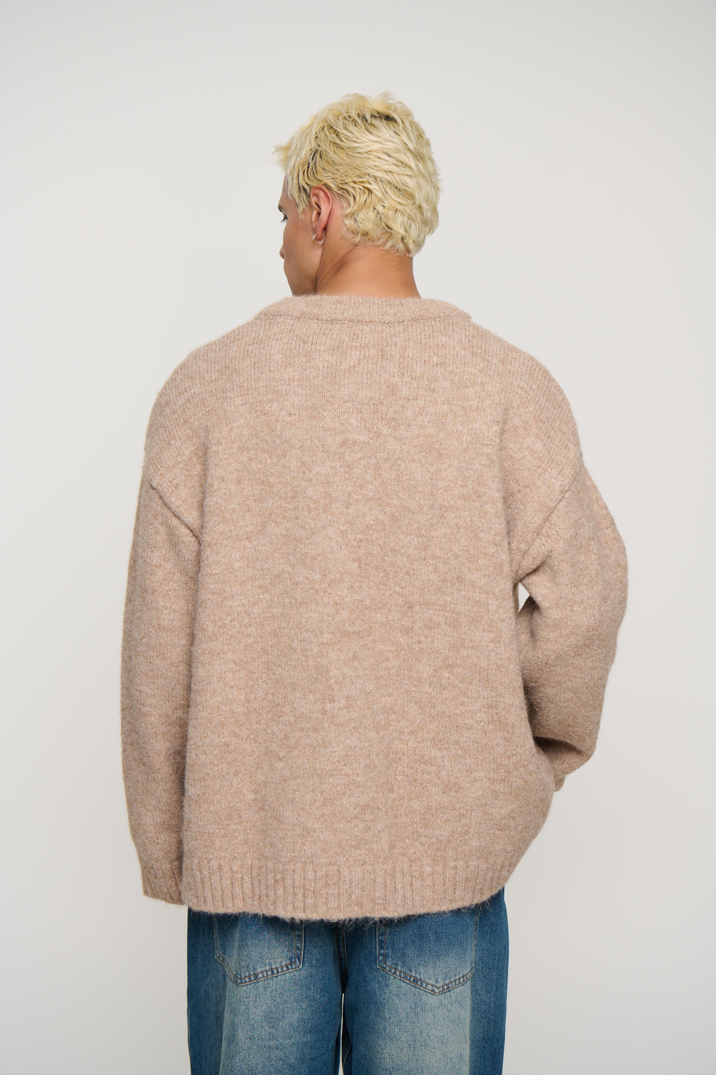 Knitted Oversize Cardigan Camel