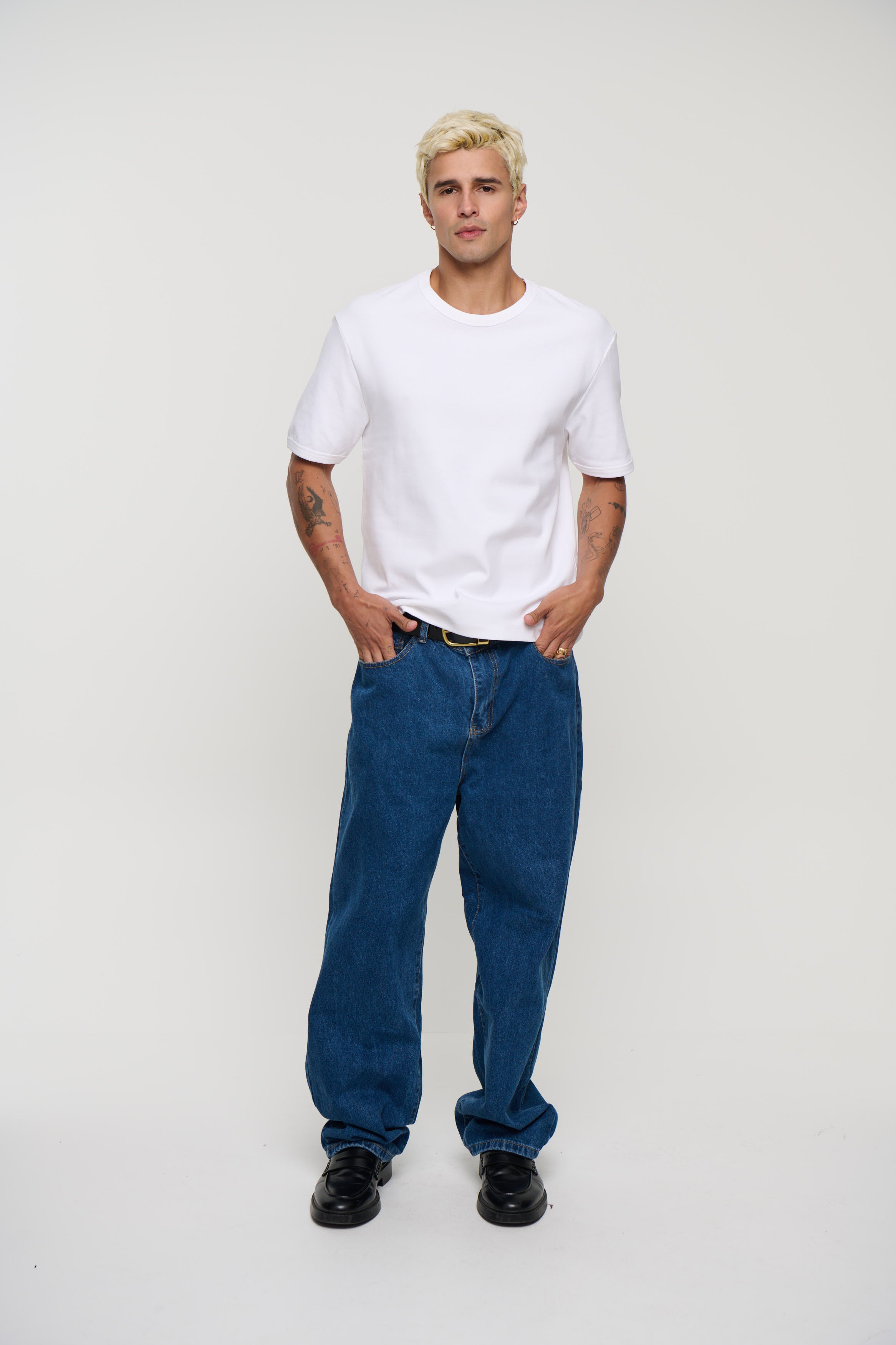 Charlie Ringer Tee Plain White