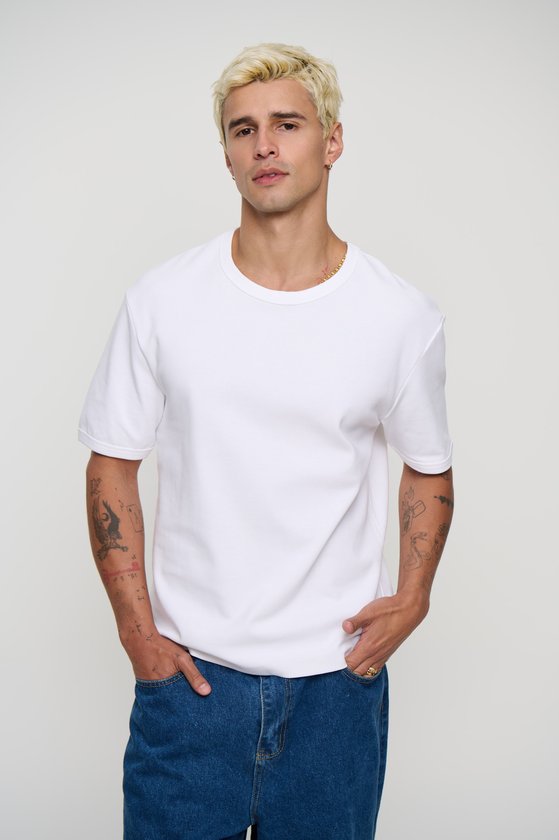 Charlie Ringer Tee Plain White