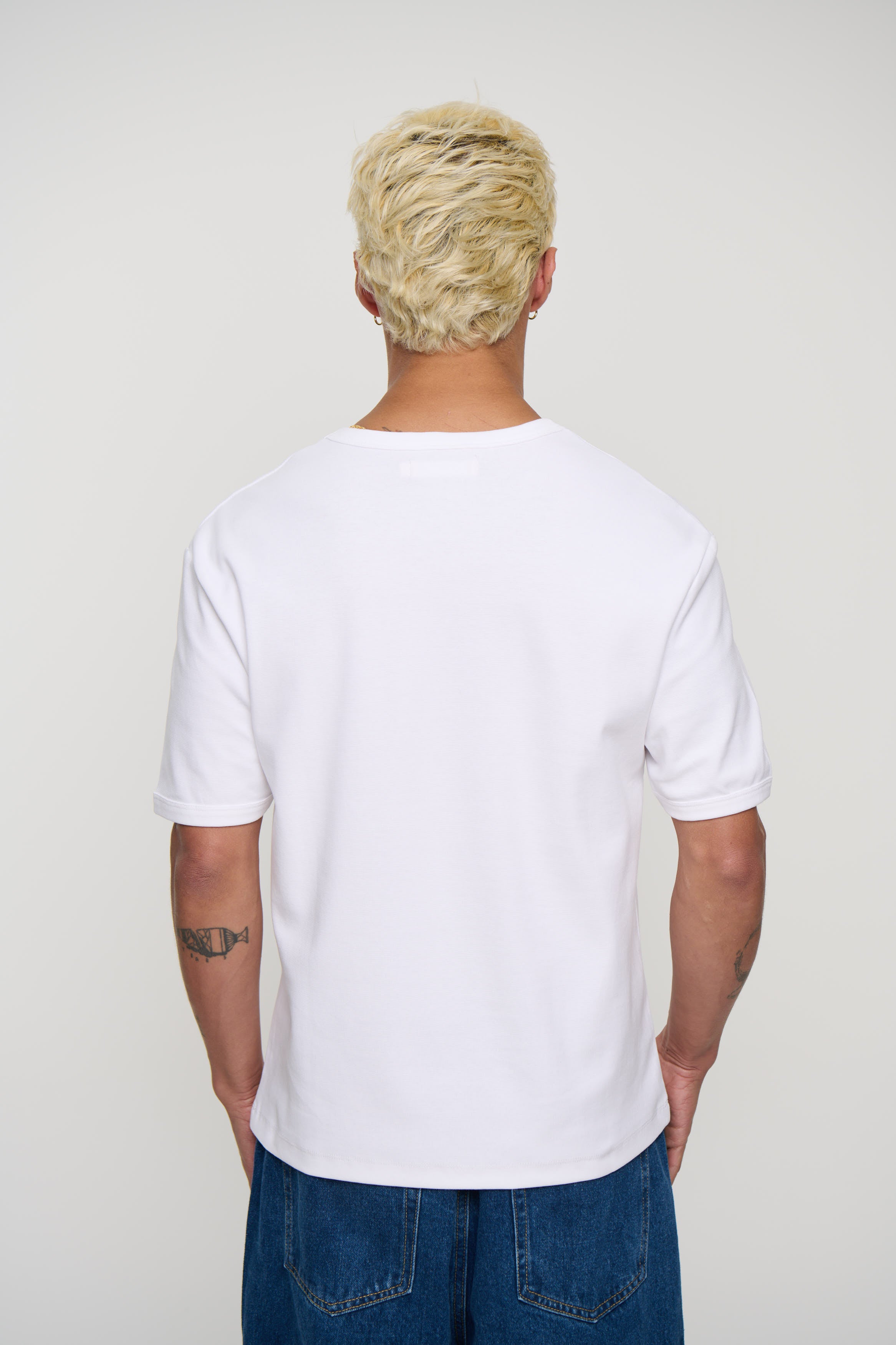 Charlie Ringer Tee Plain White
