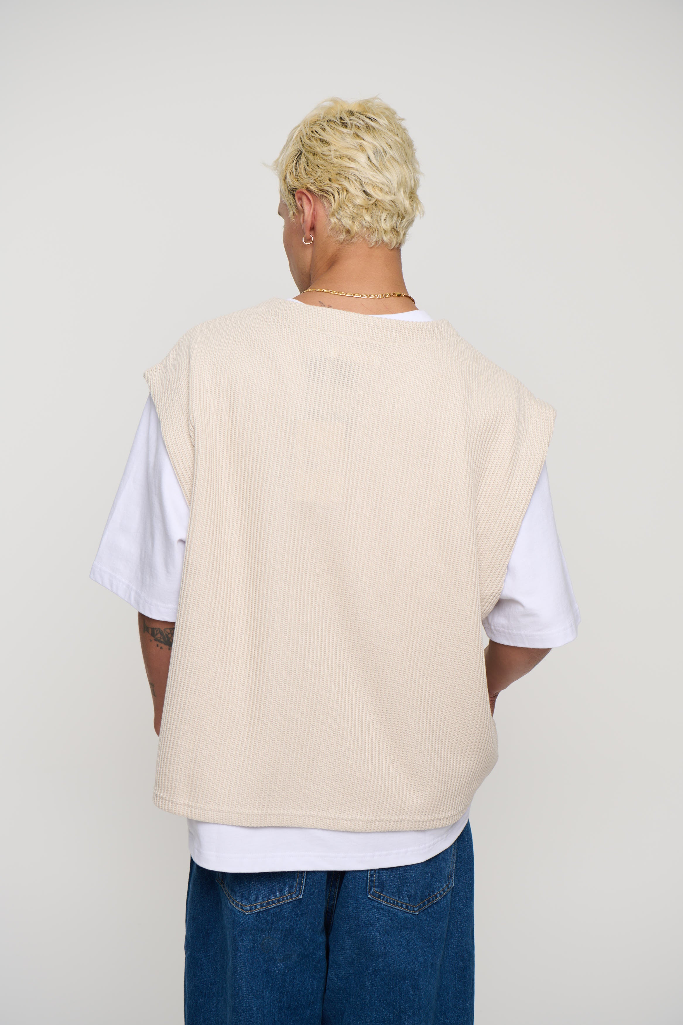 Cassius Knitted Vest Sand