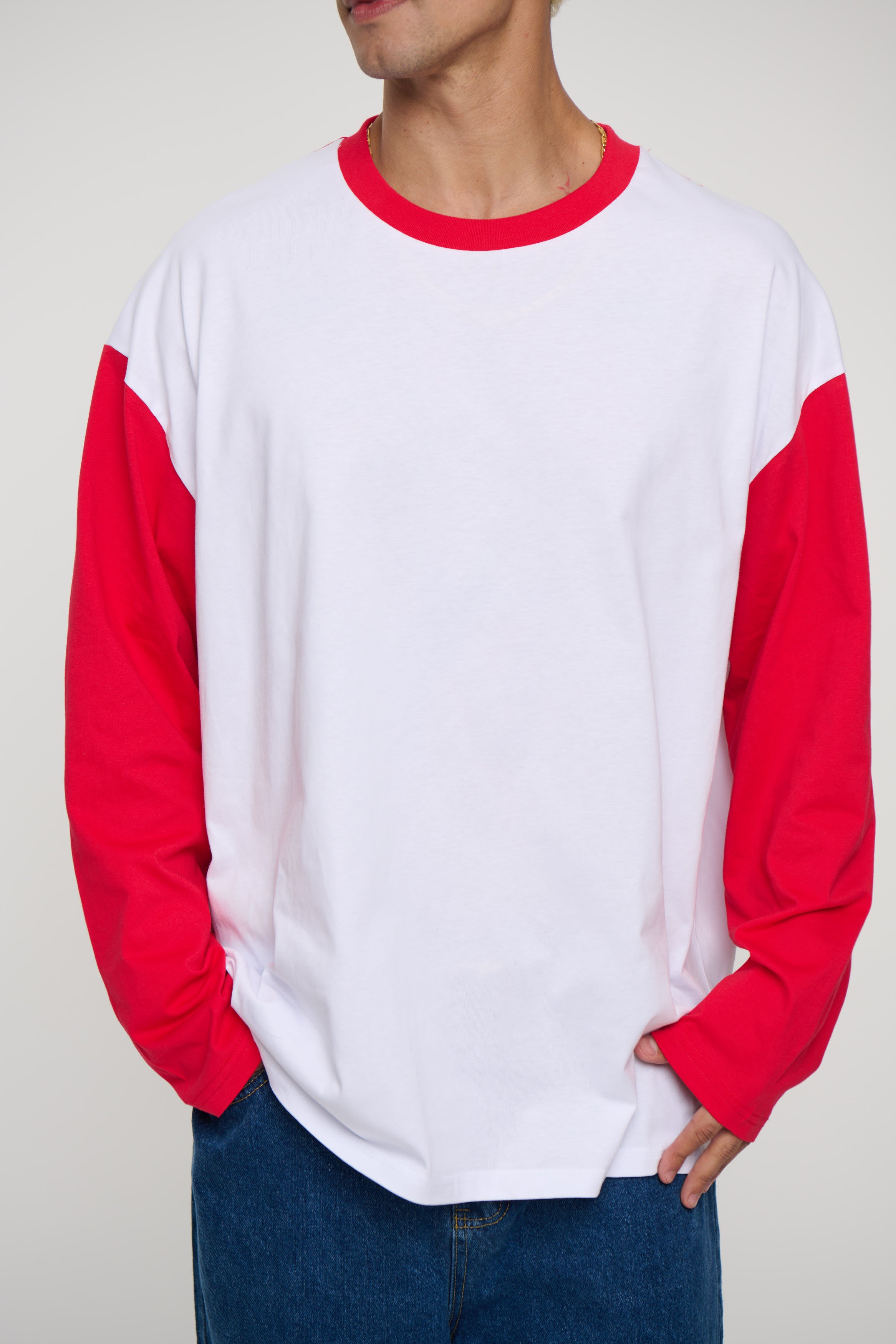 Raglan Long Sleeve Red