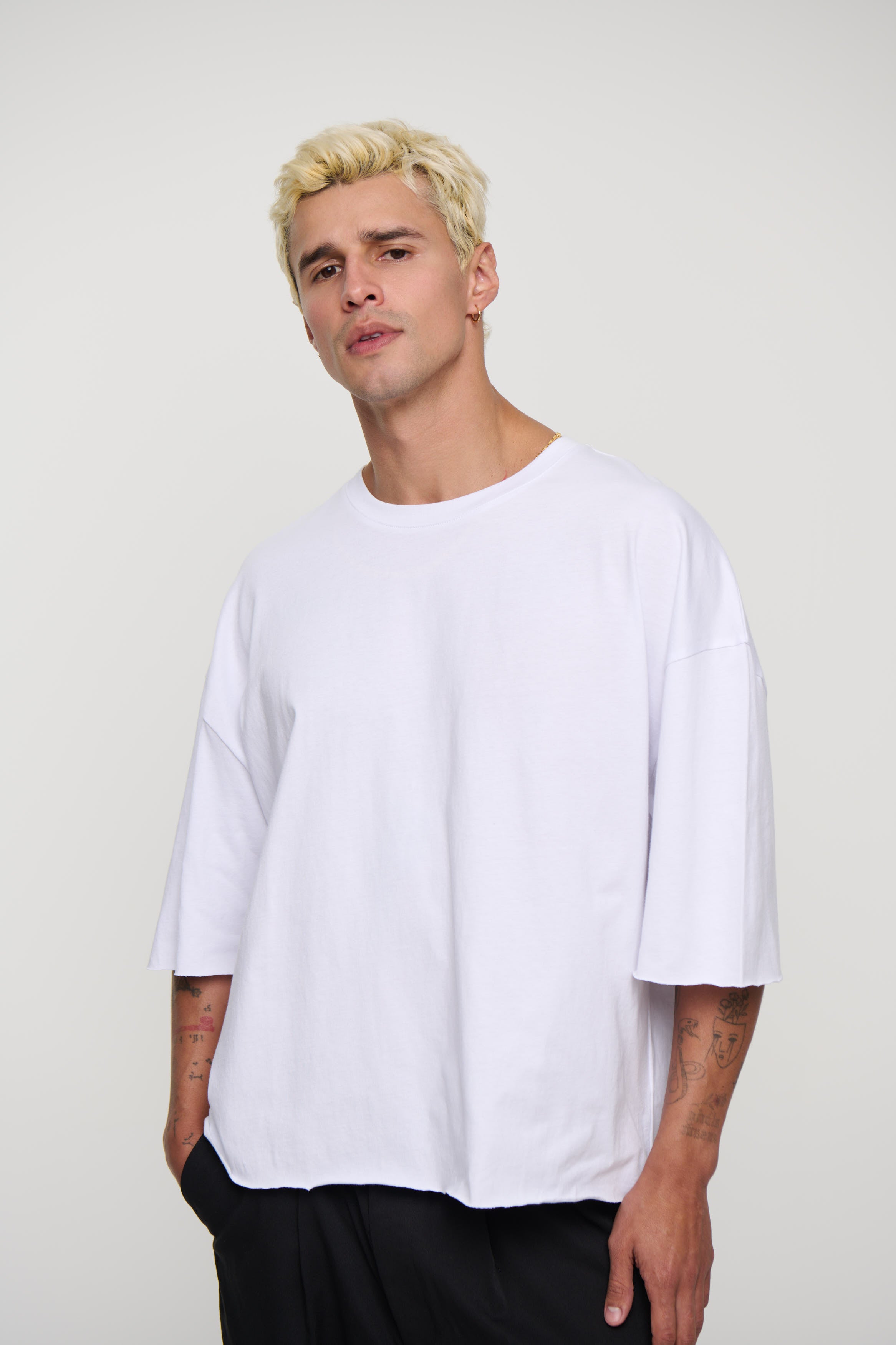Raw 200G Cotton Box Tee White