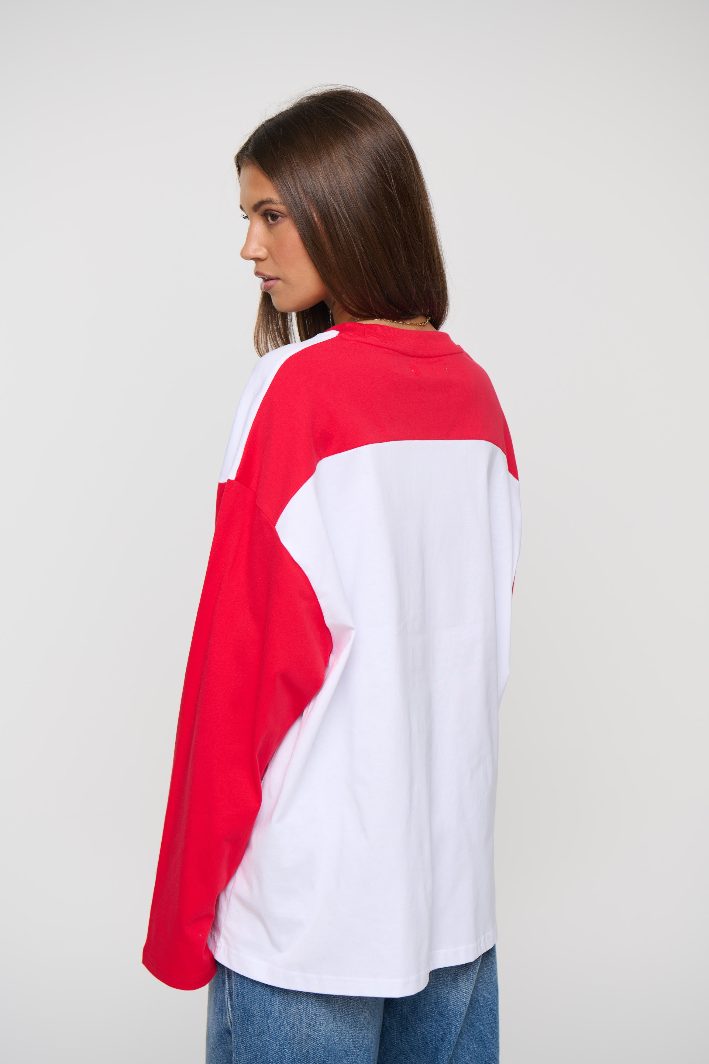 Unisex Raglan Long Sleeve Red