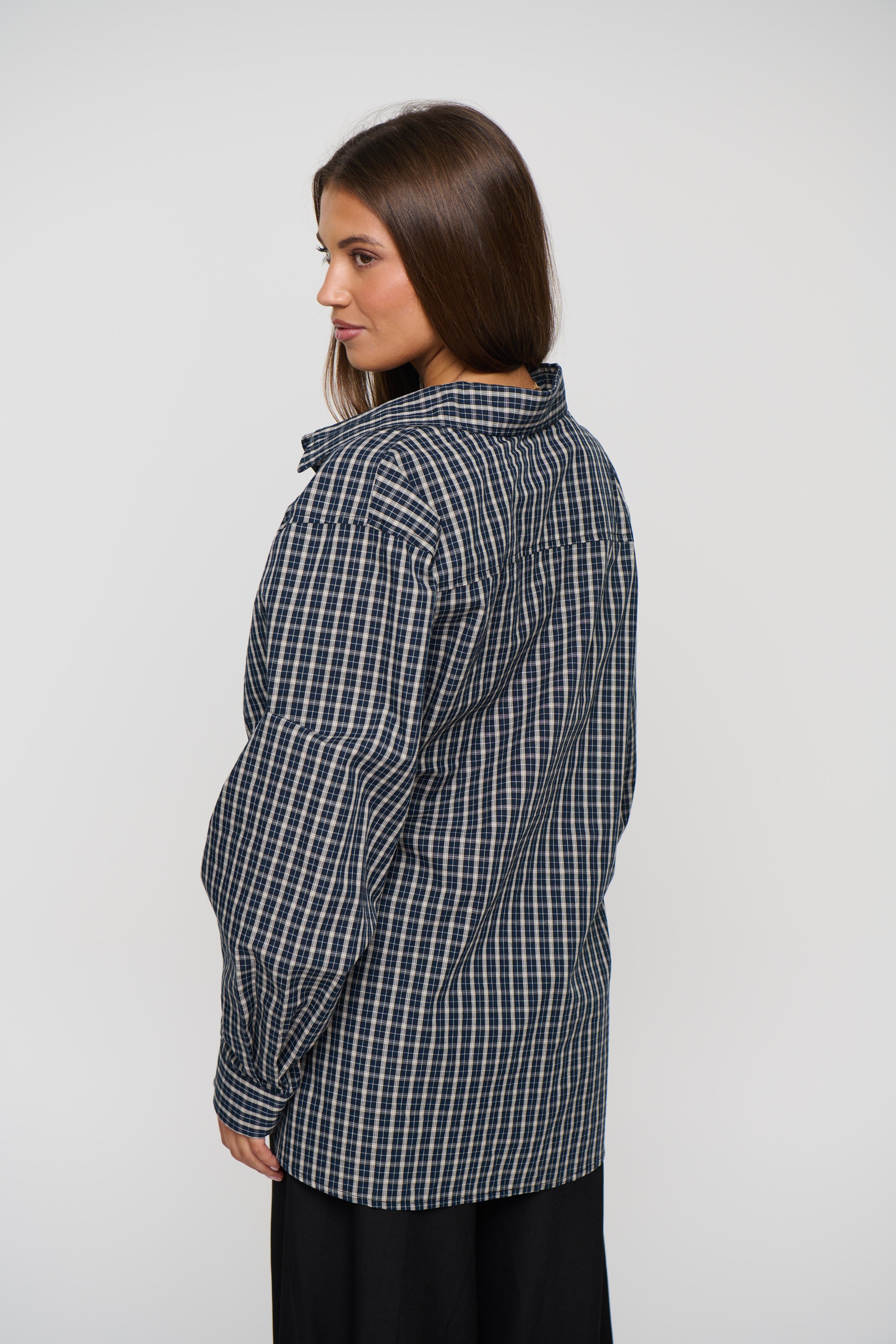Notting Hill Shirt Navy Lemon Plaid