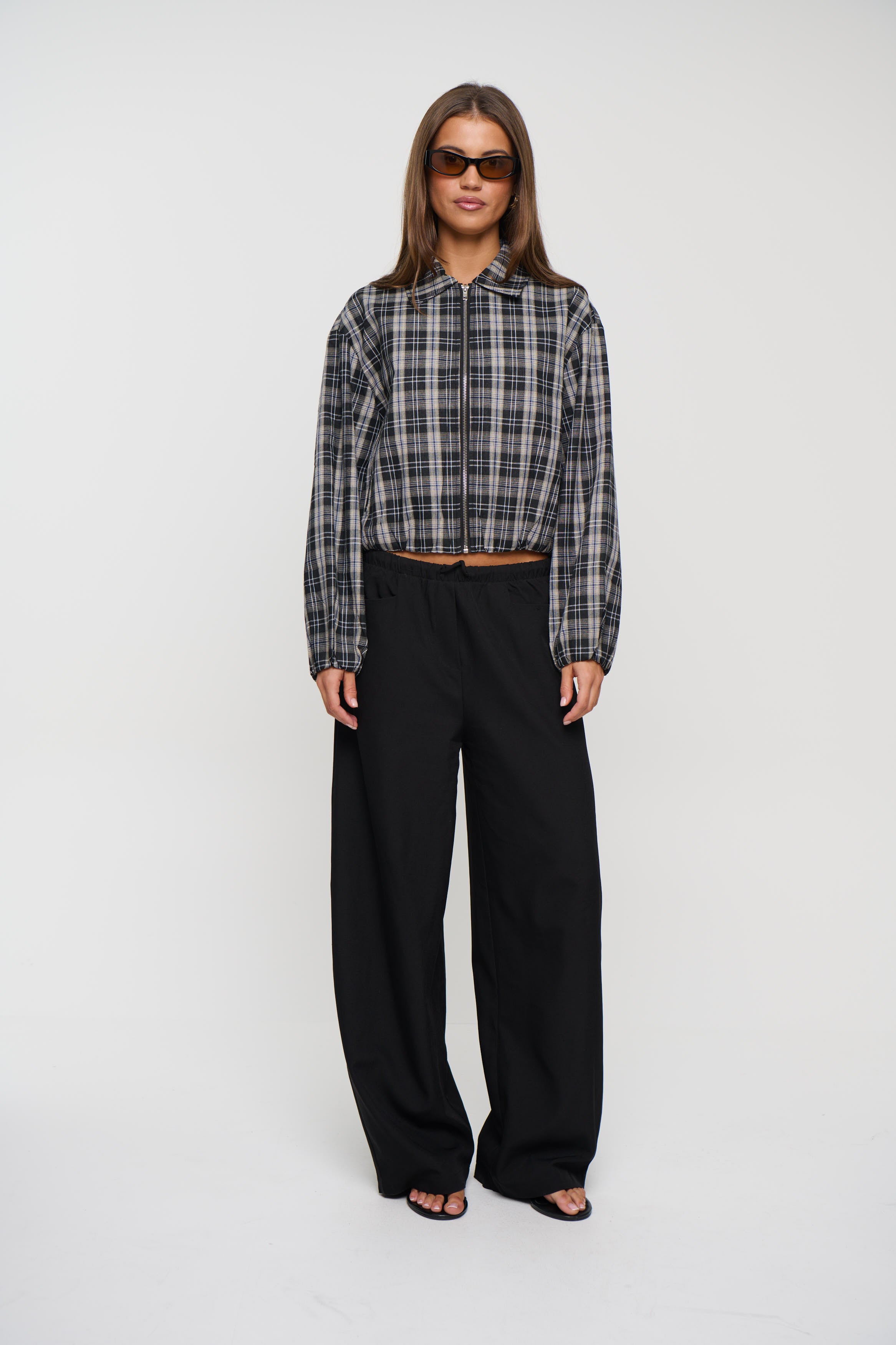 Alix Bomber Plaid