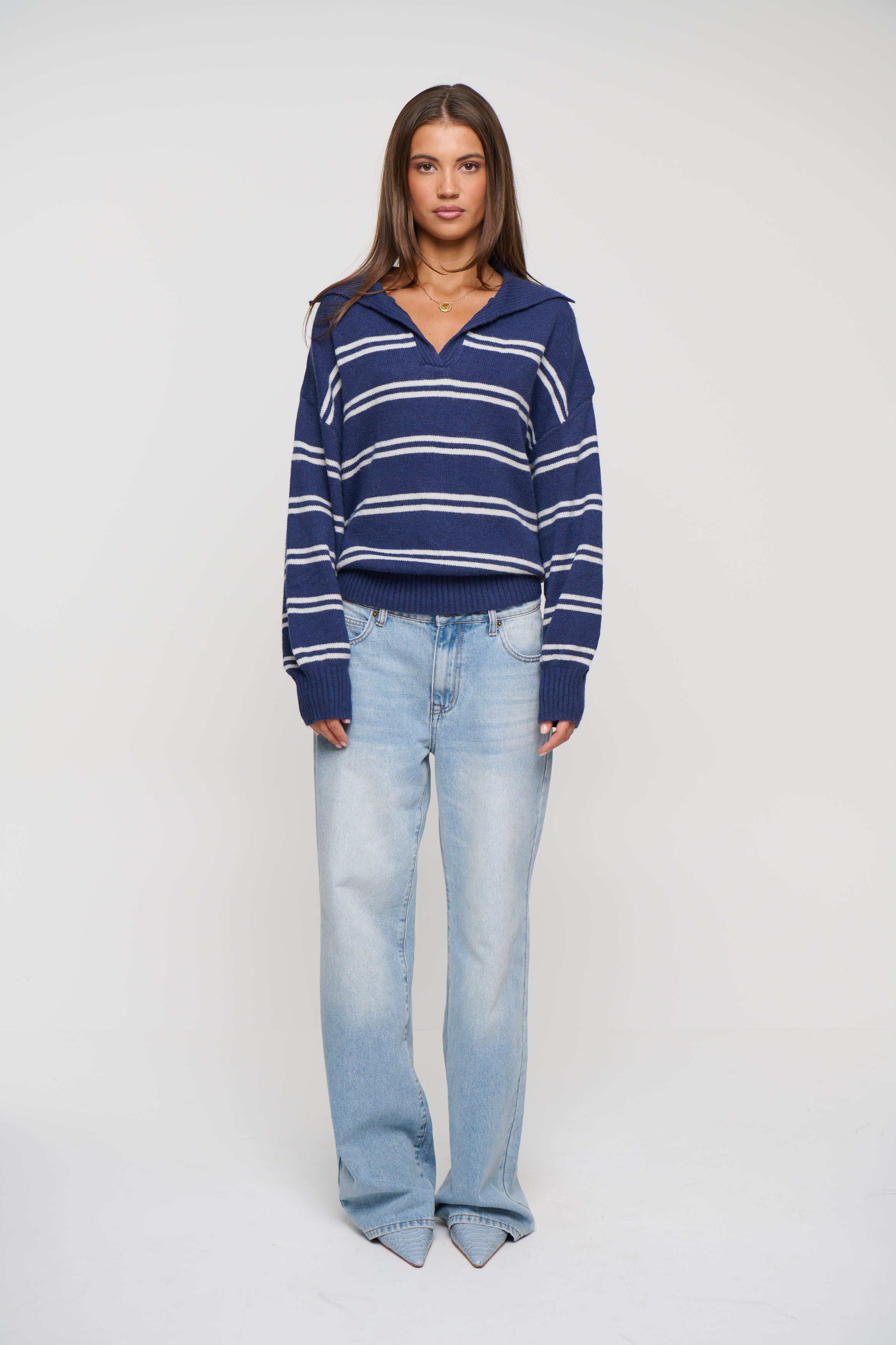 Pina Knitted Polo Navy
