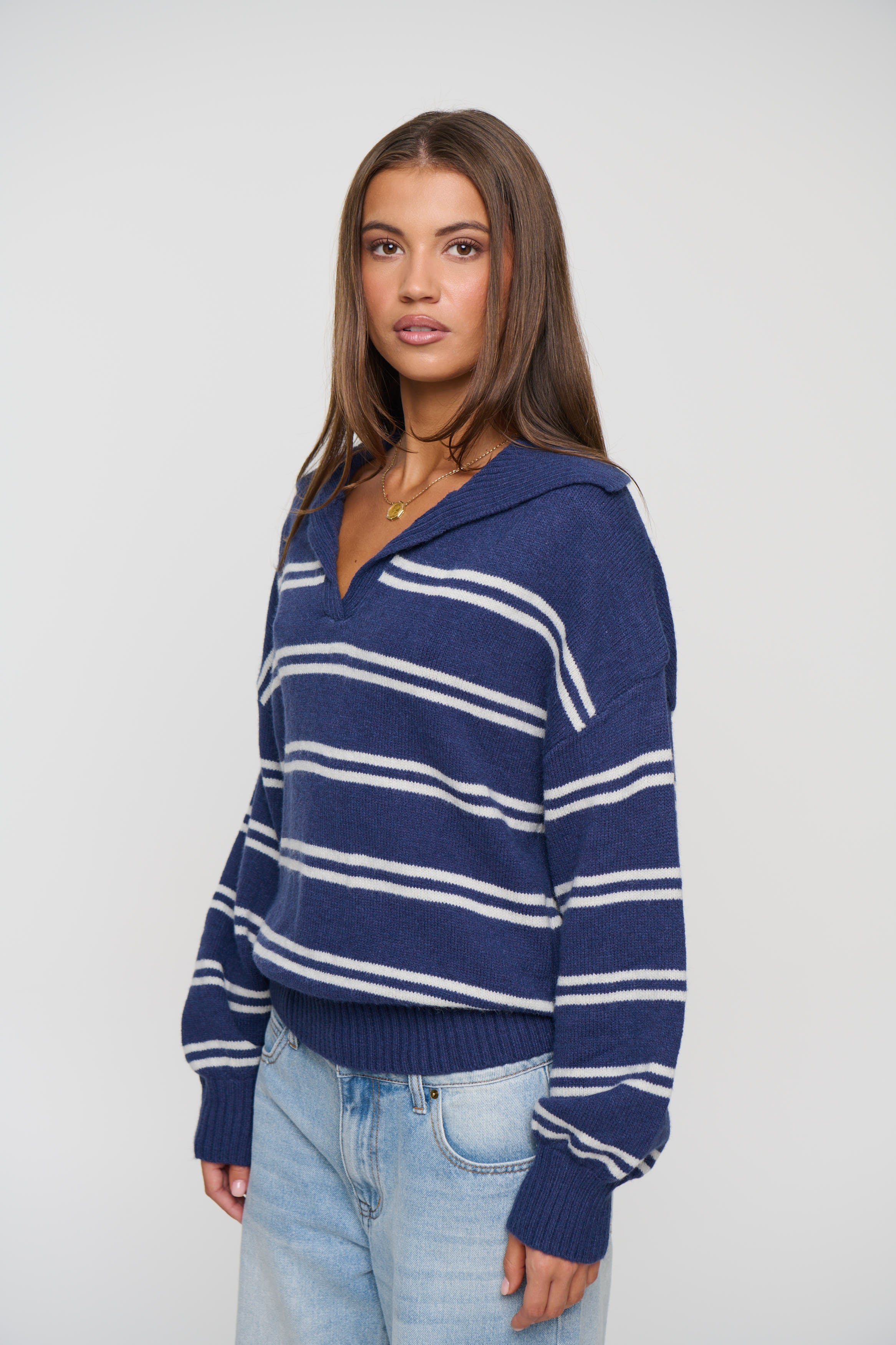 Pina Knitted Polo Navy