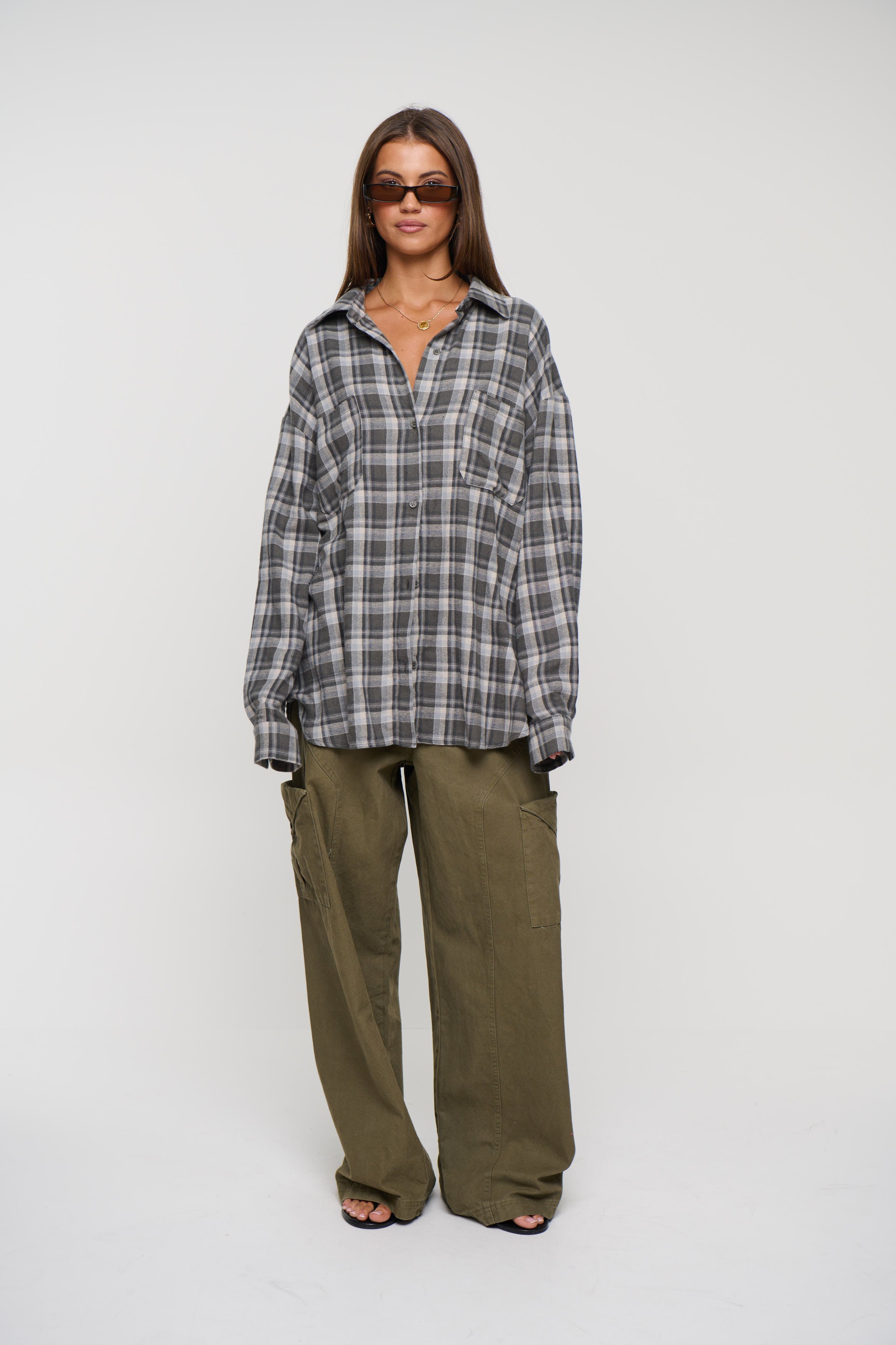 Clarity Shirt Slate Plaid