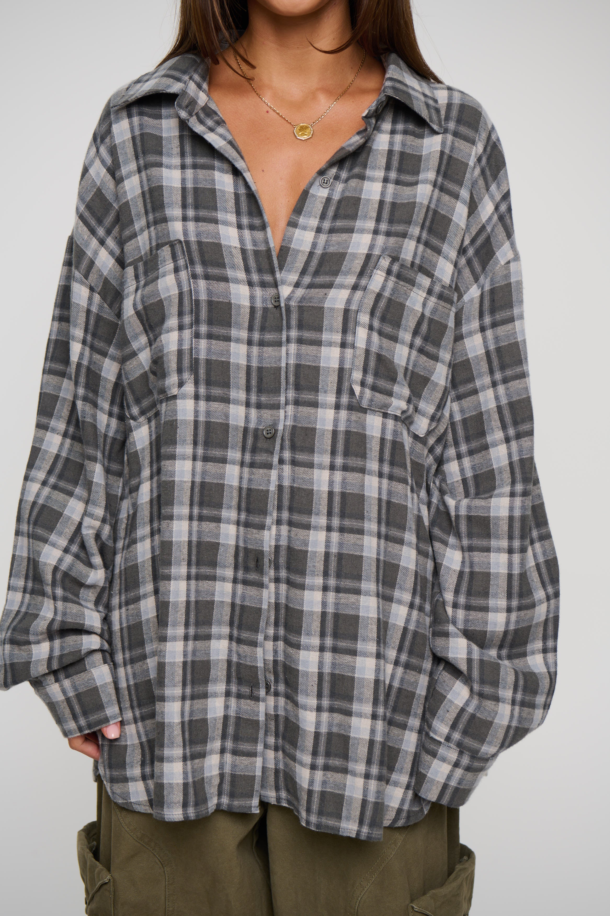 Clarity Shirt Slate Plaid