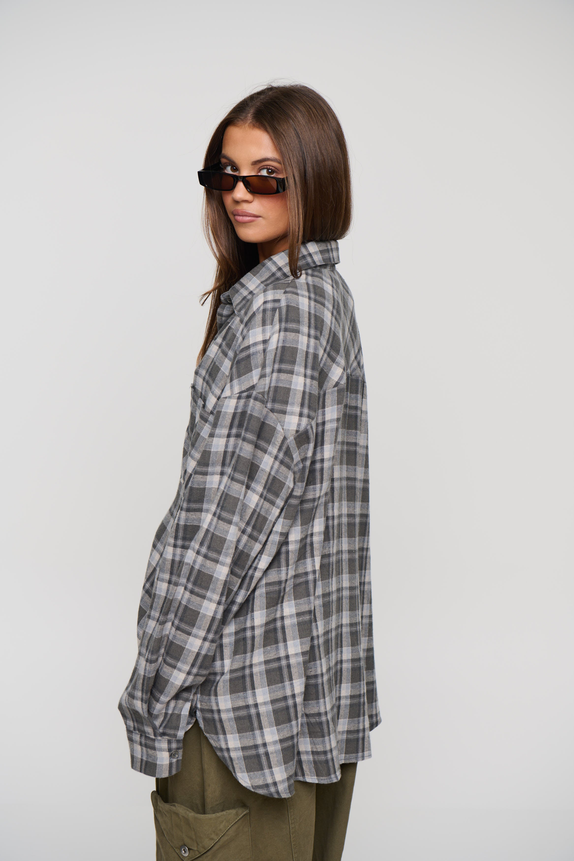 Clarity Shirt Slate Plaid
