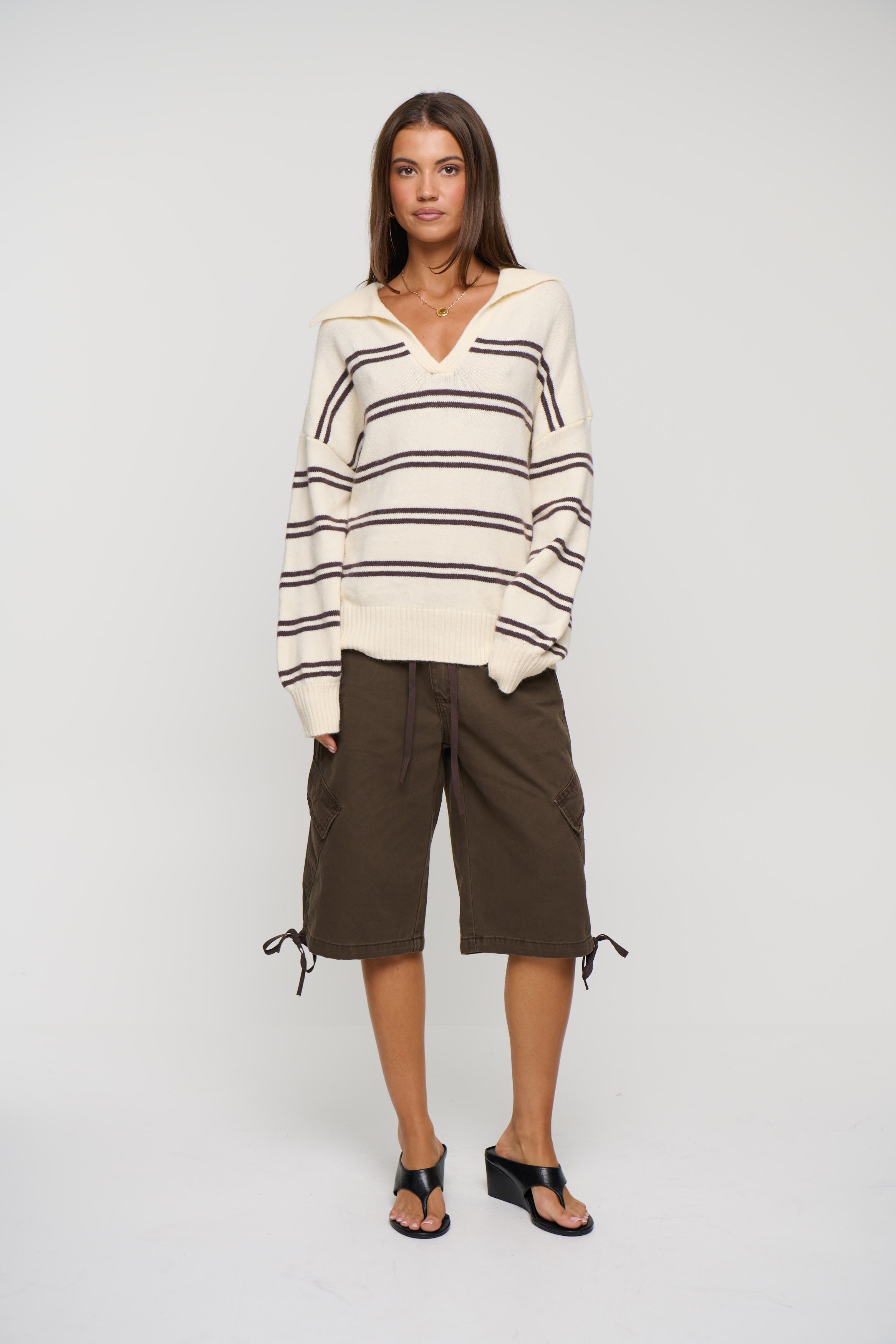 Pina Knitted Polo Beige