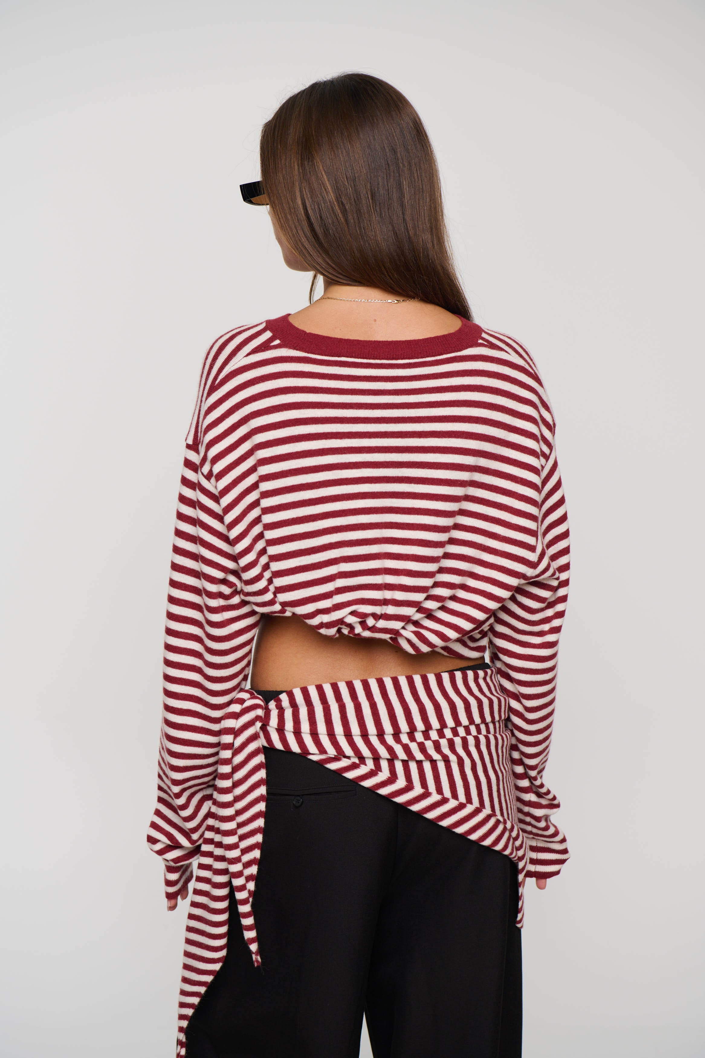 Olsen Knit Wine Stripe
