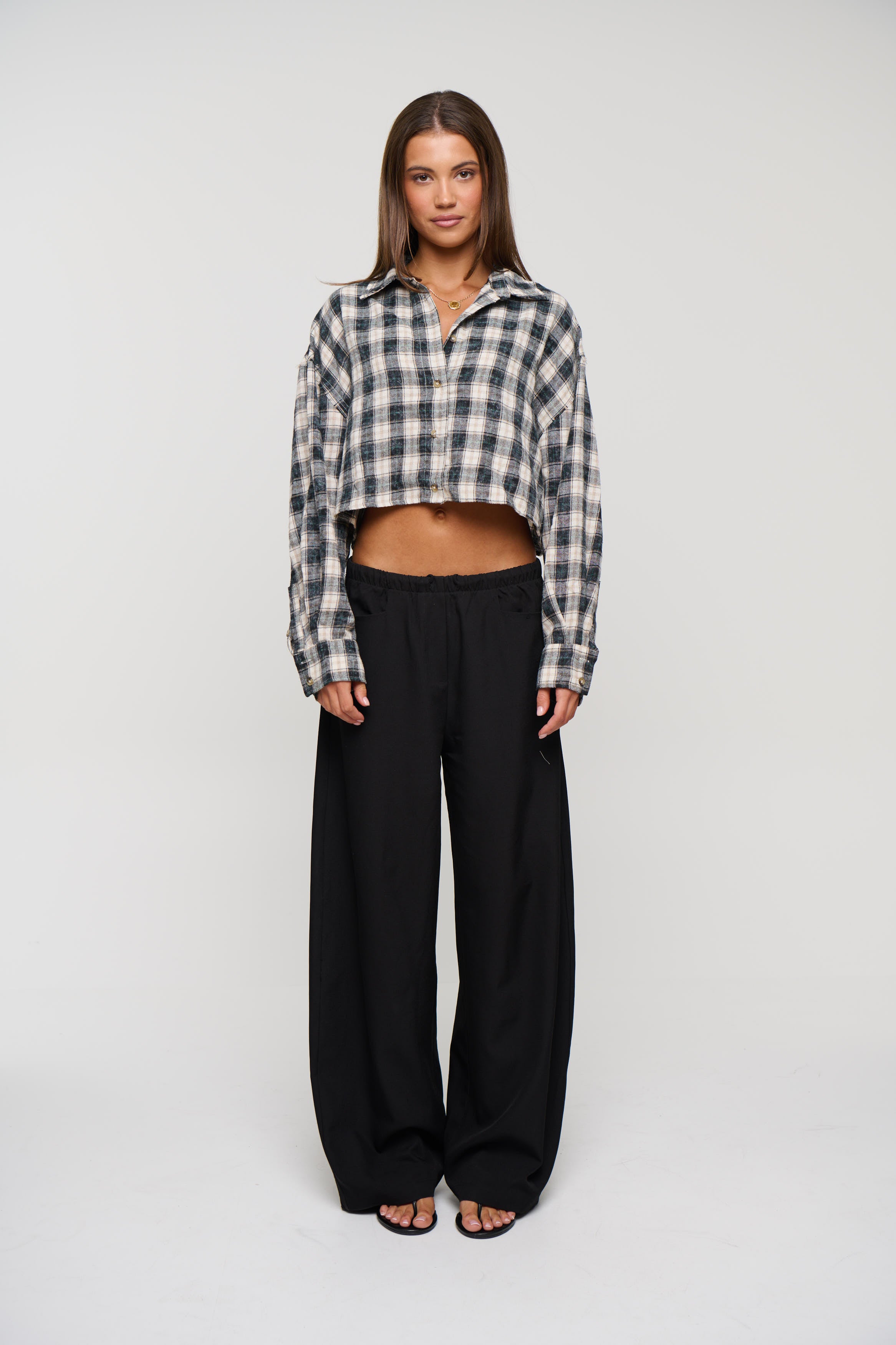 Kade Shirt Stone Plaid