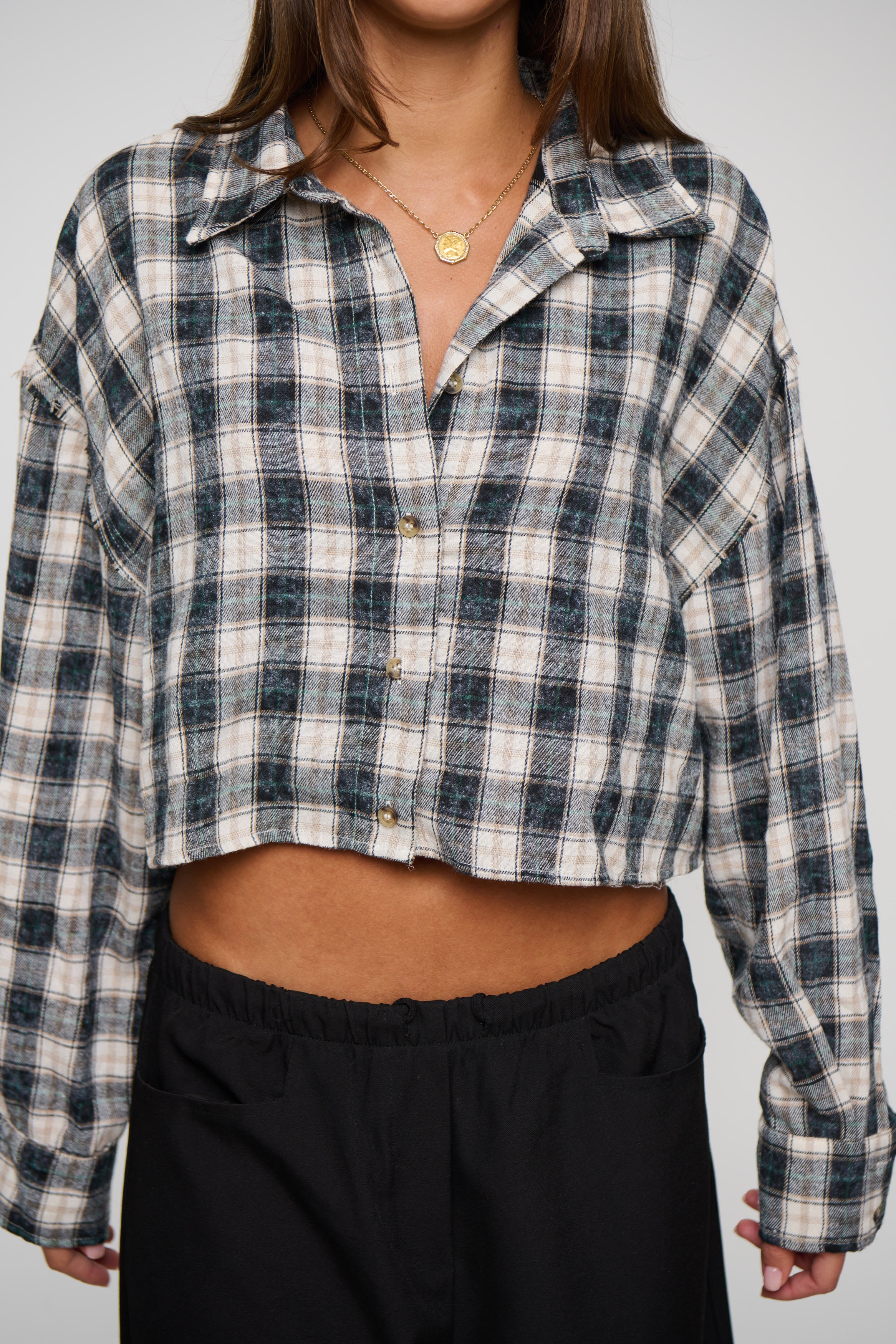 Kade Shirt Stone Plaid