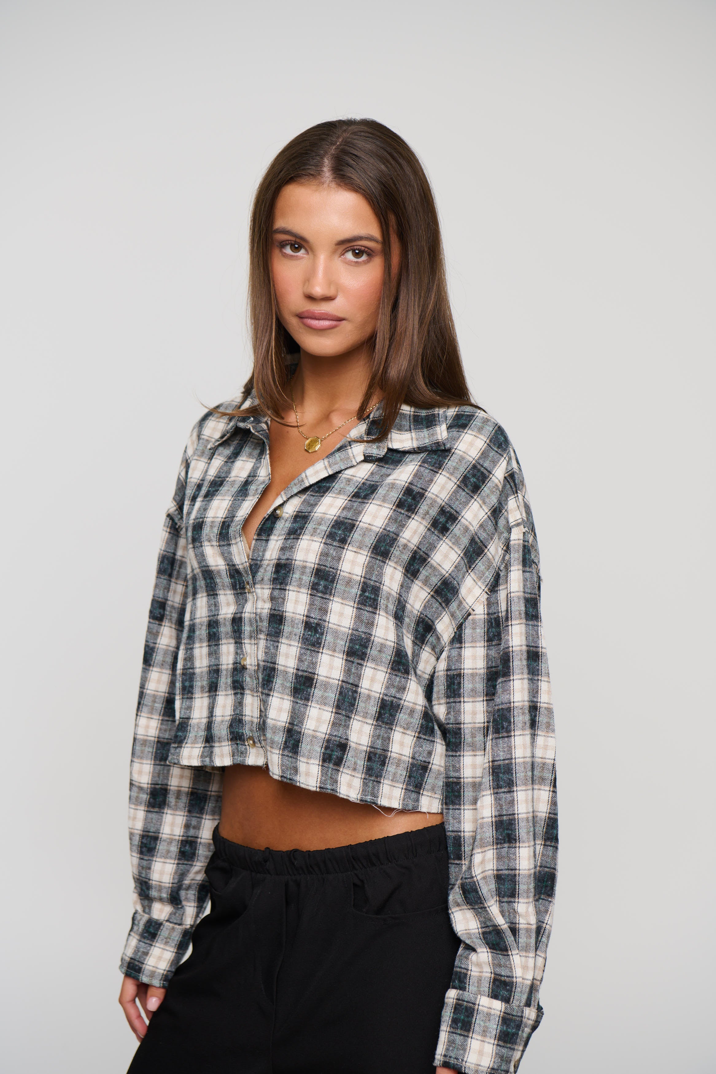 Kade Shirt Stone Plaid
