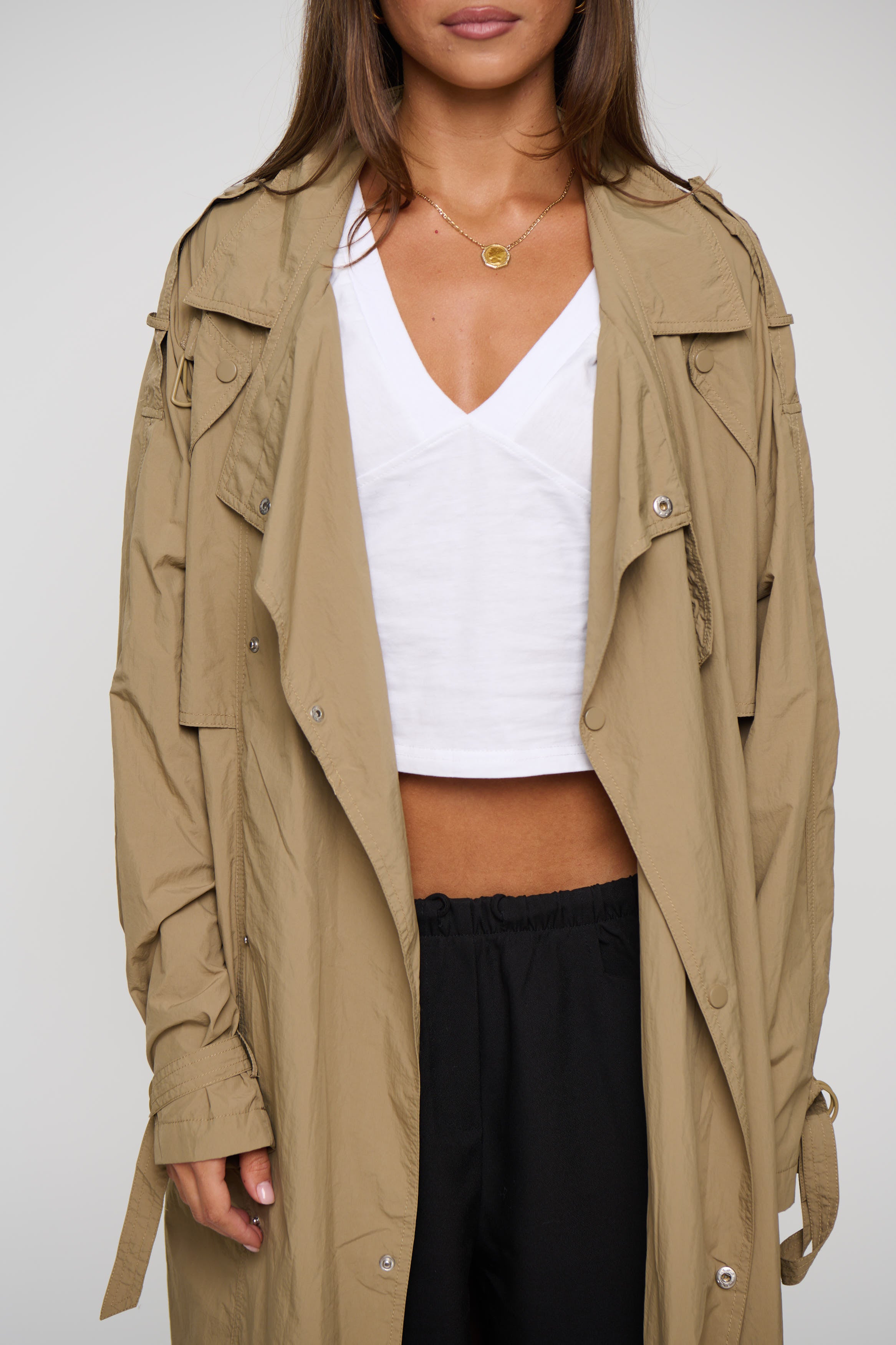 Manhattan Trench Olive