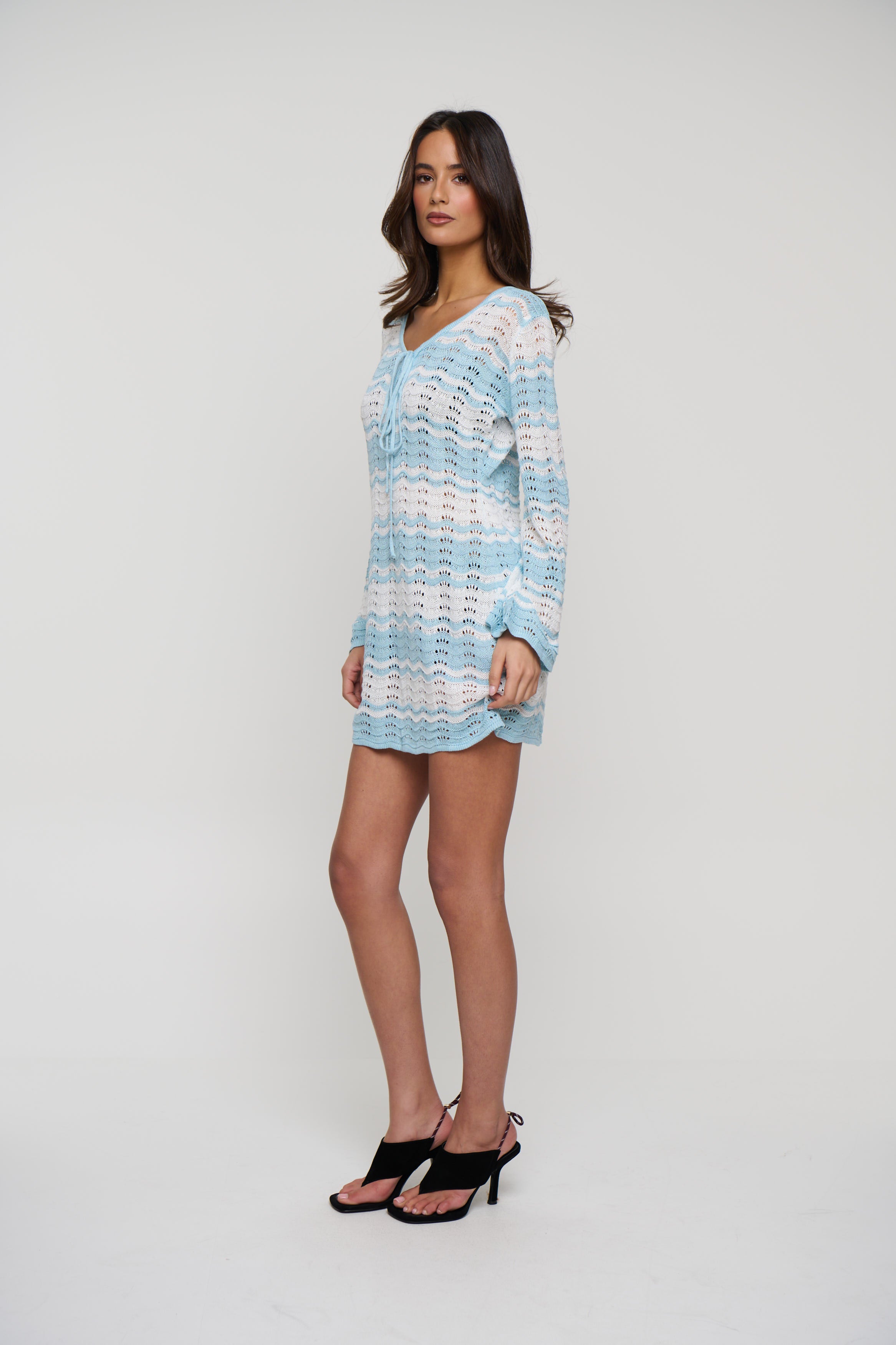 Aria Mini Dress Powder Blue