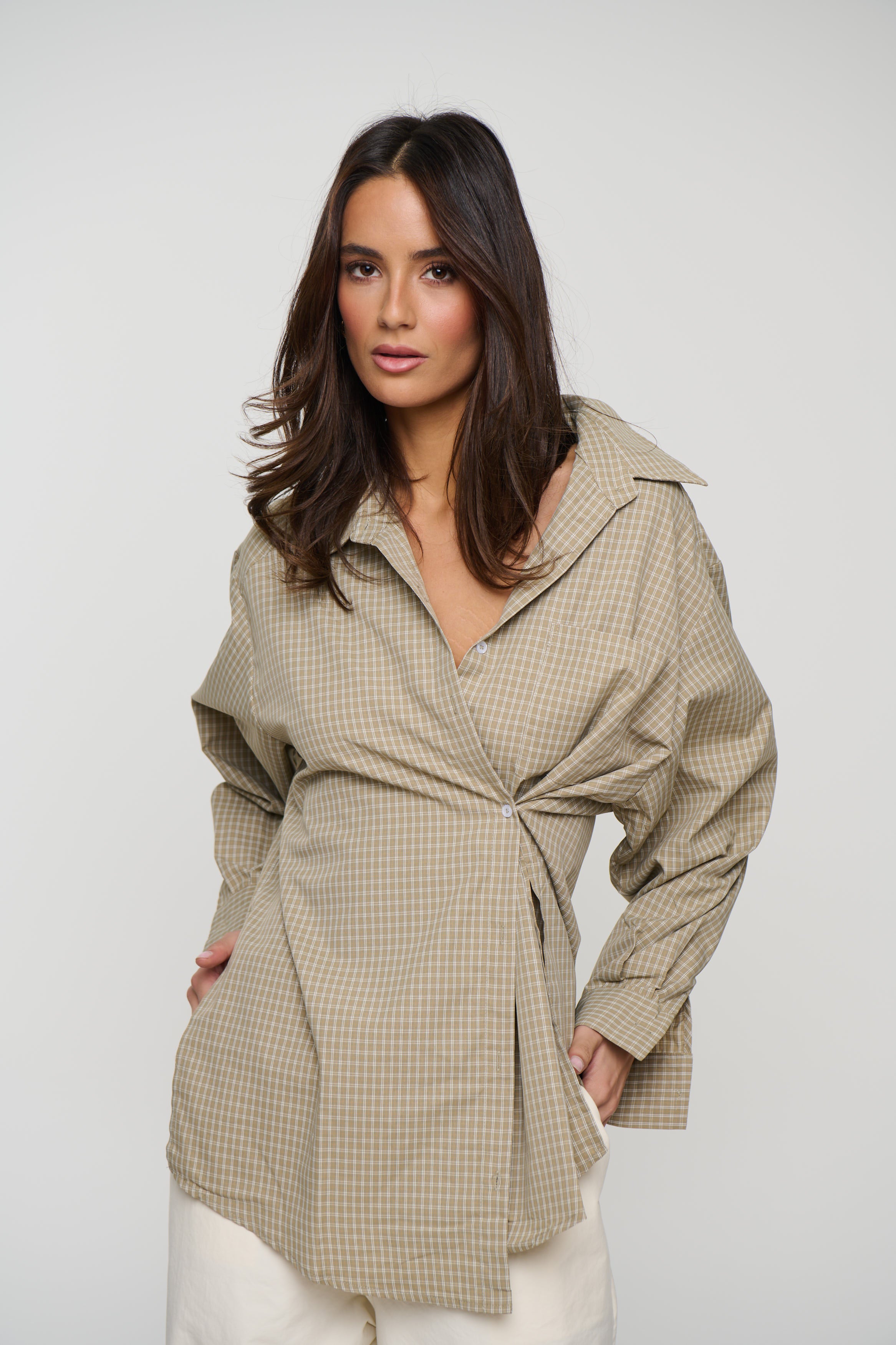 Summer Check Shirt Olive