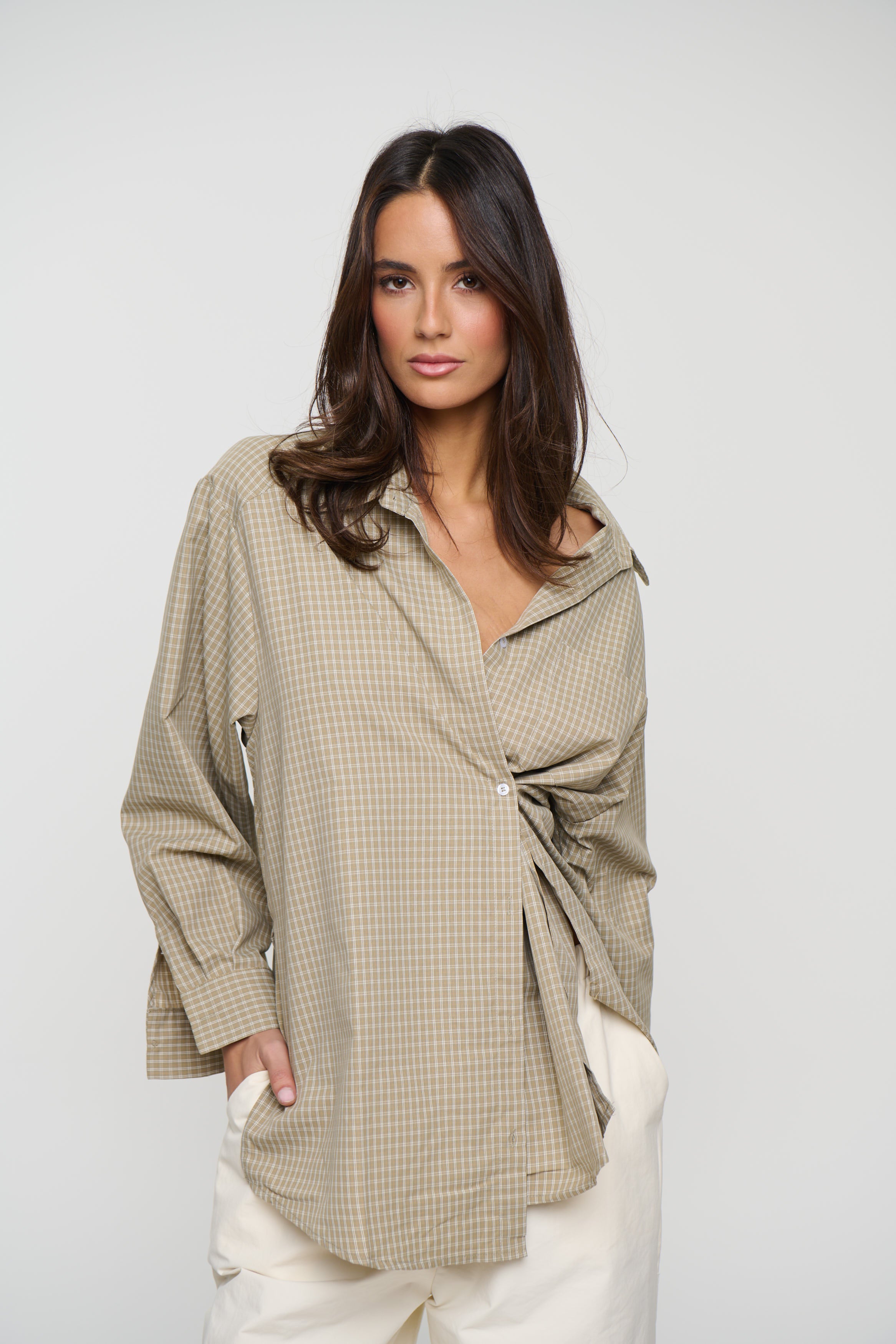 Summer Check Shirt Olive