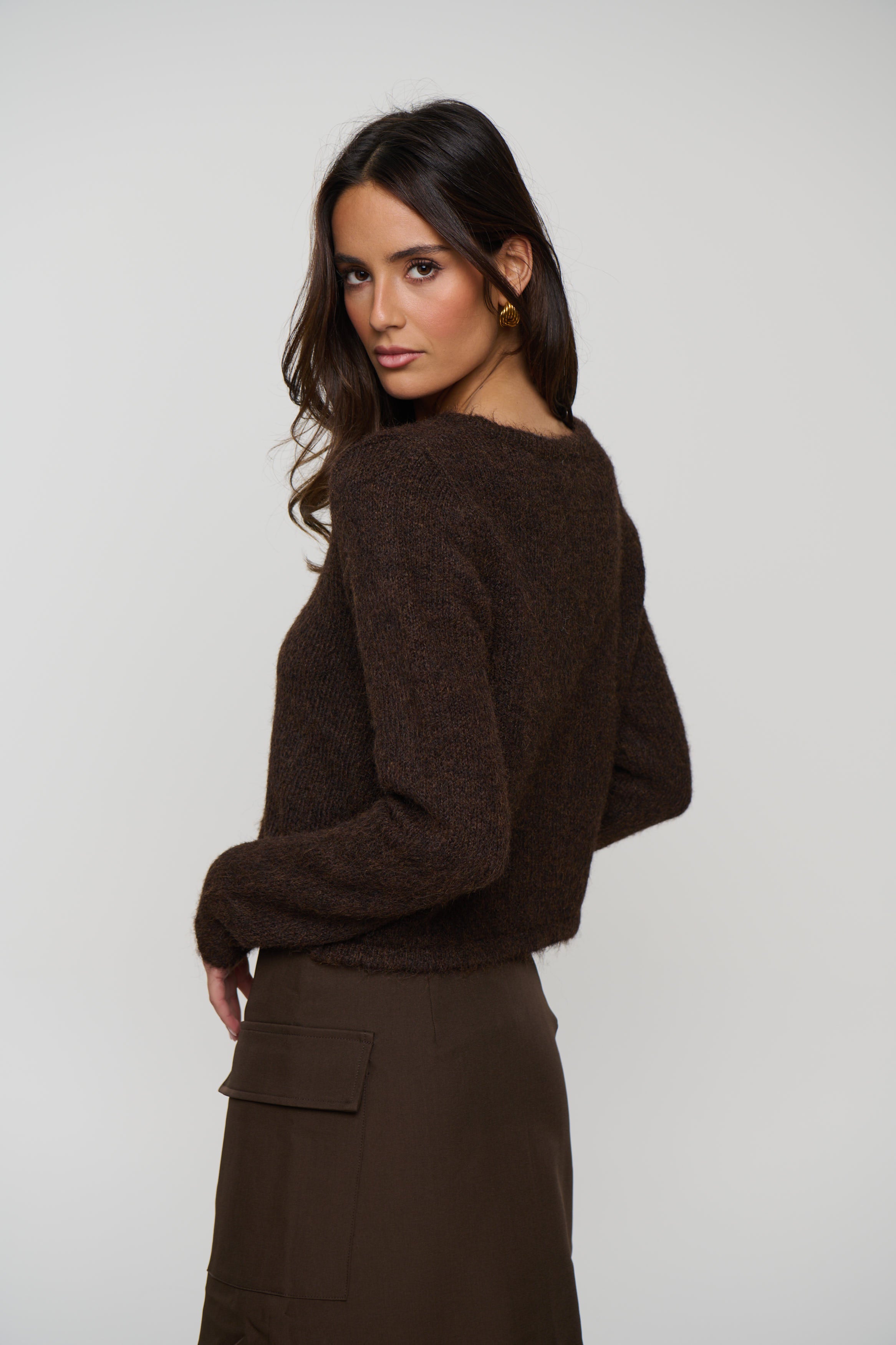 Poppy Cardi Chocolate