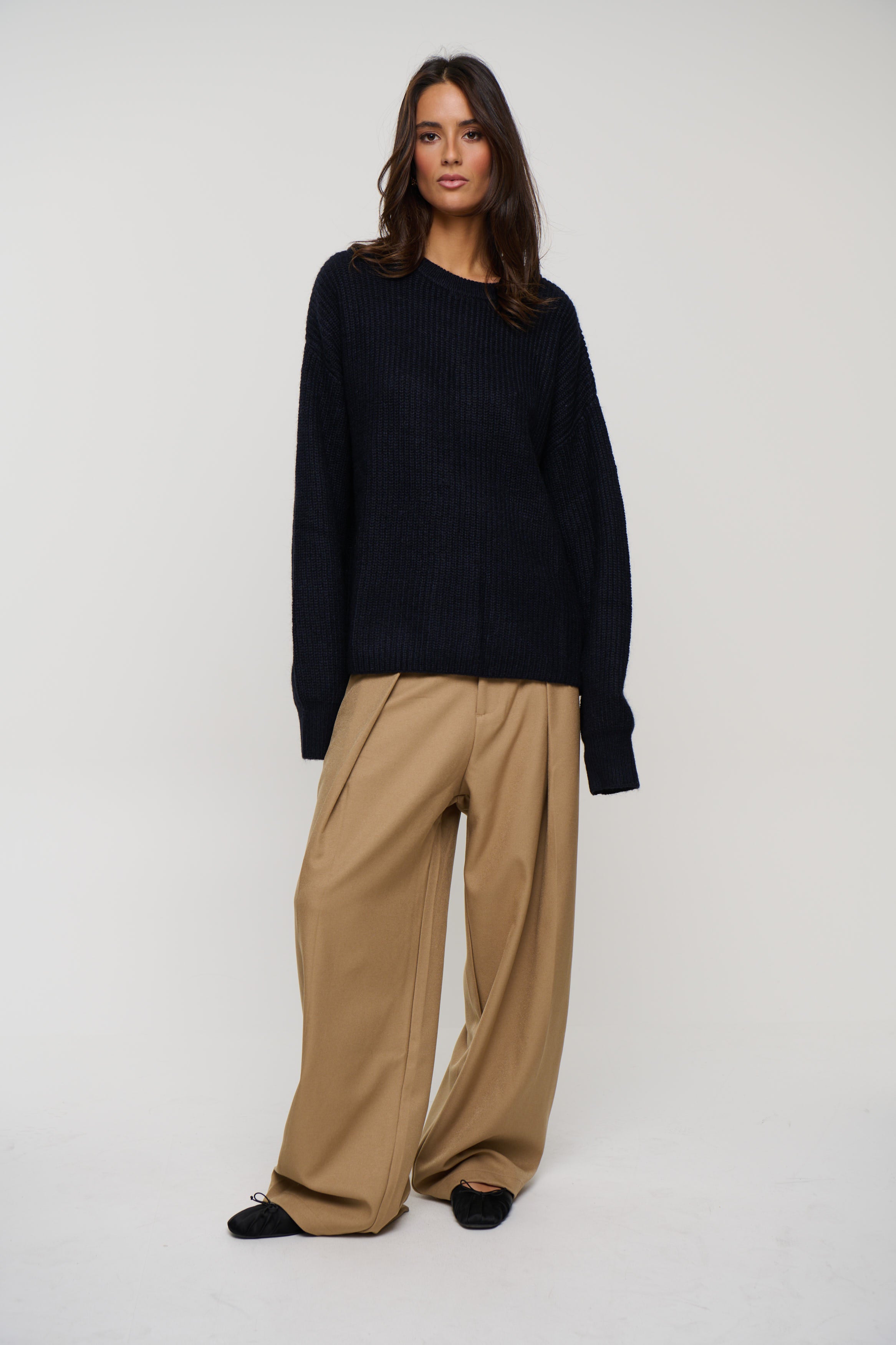 Unisex Mohair Knit Dark Navy