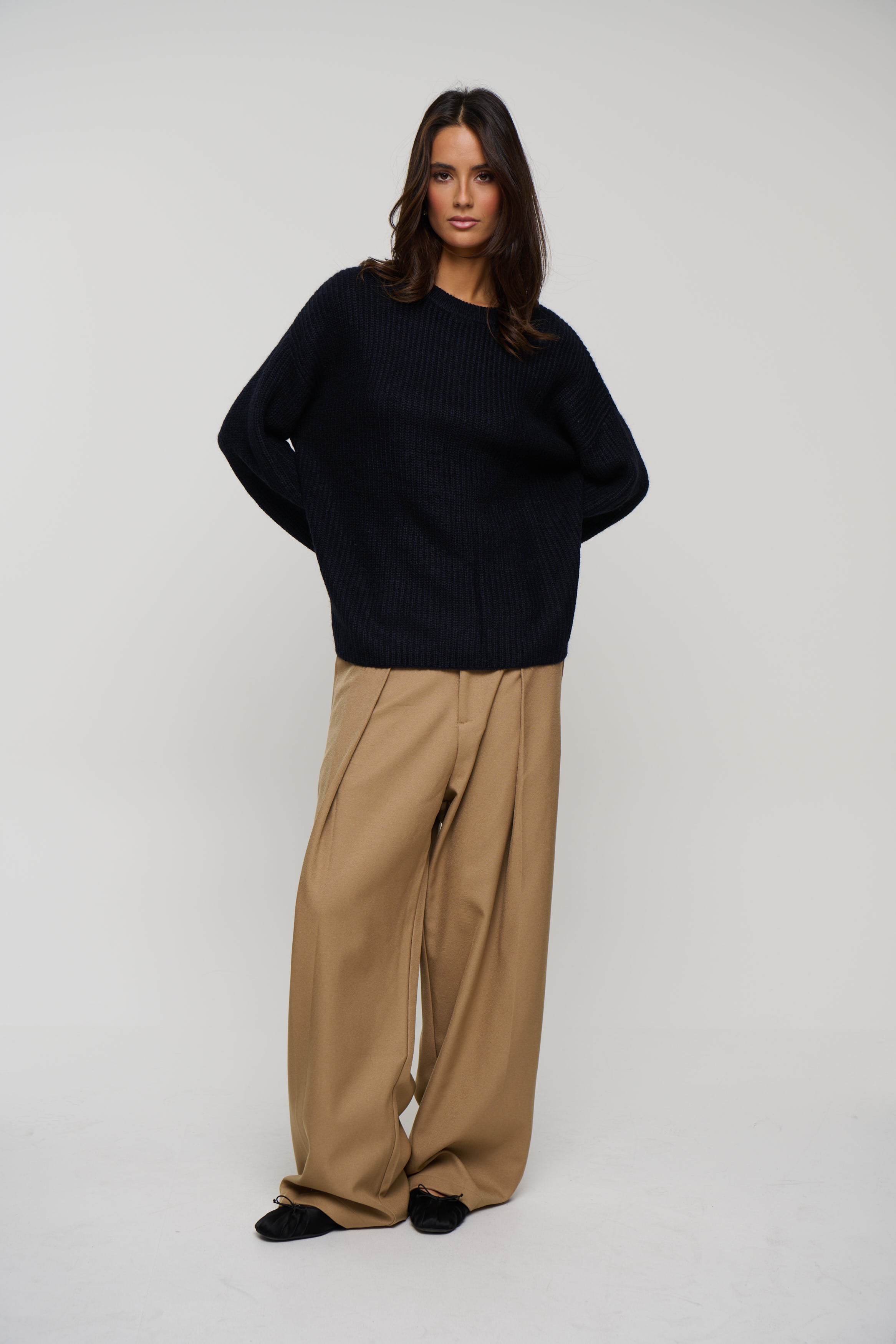 Unisex Mohair Knit Dark Navy