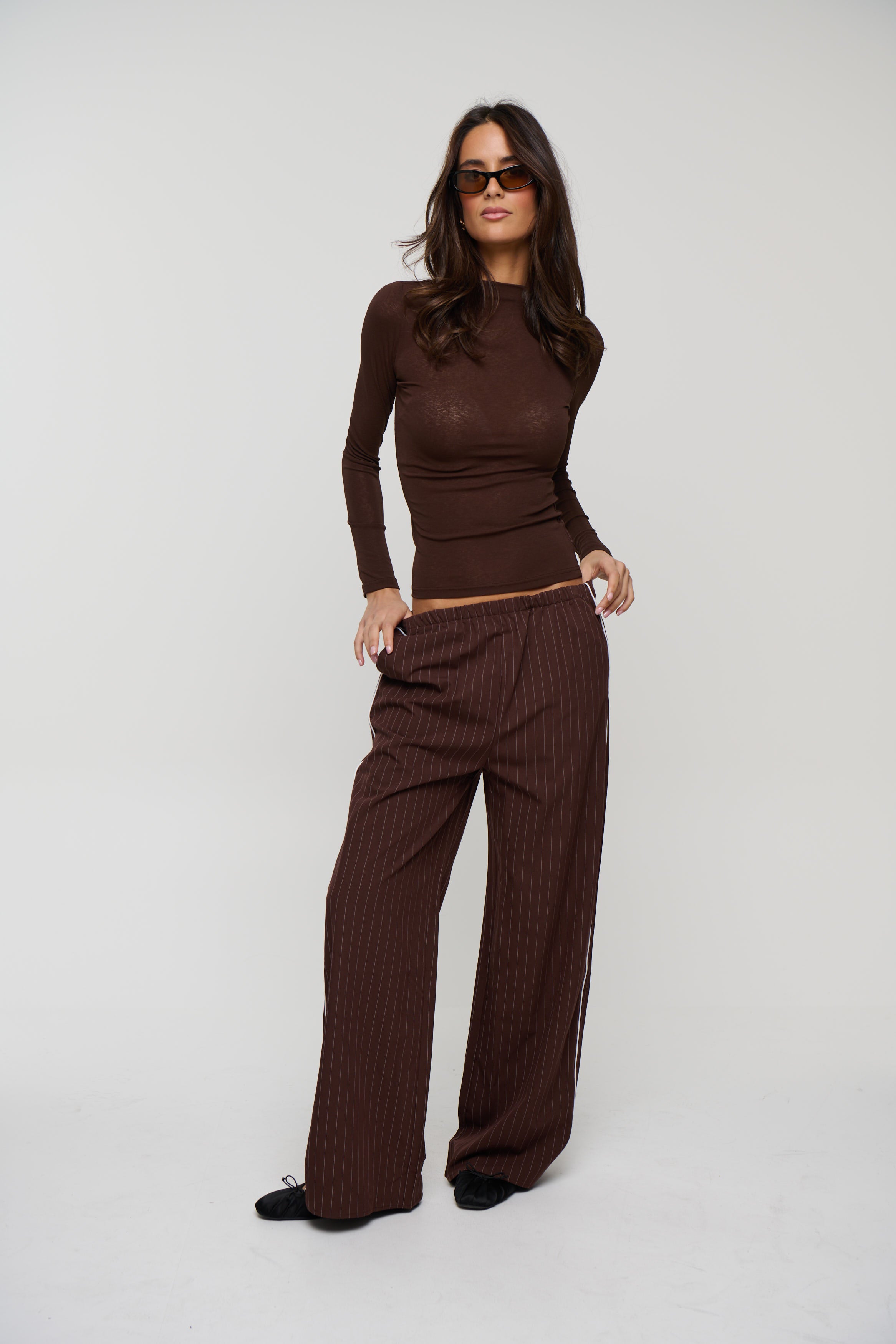 Katya Long Sleeve Top Chocolate