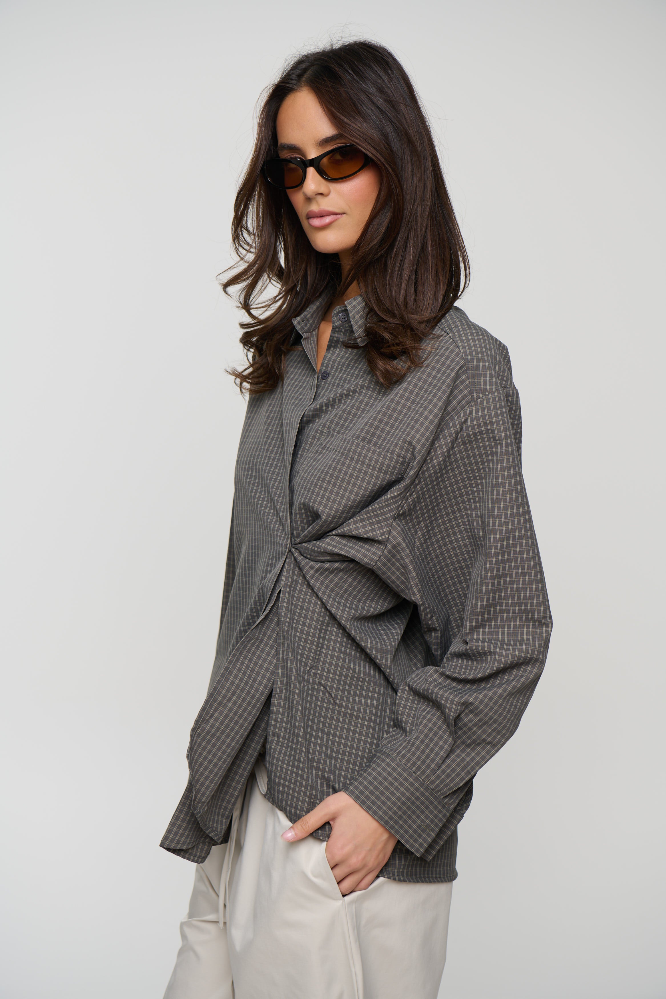 Summer Check Shirt Grey