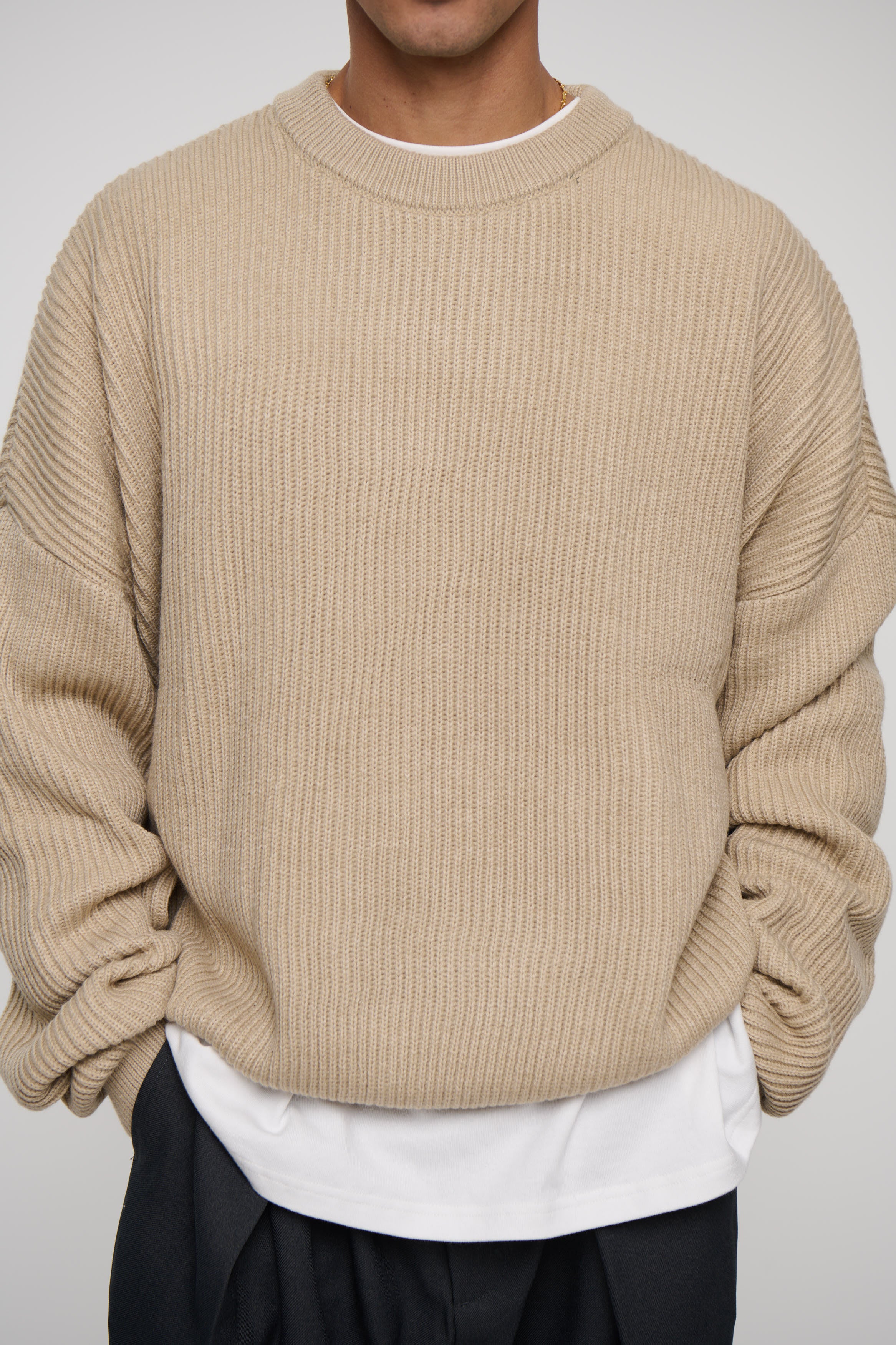 Drop Sleeve Heavy Knit Oat