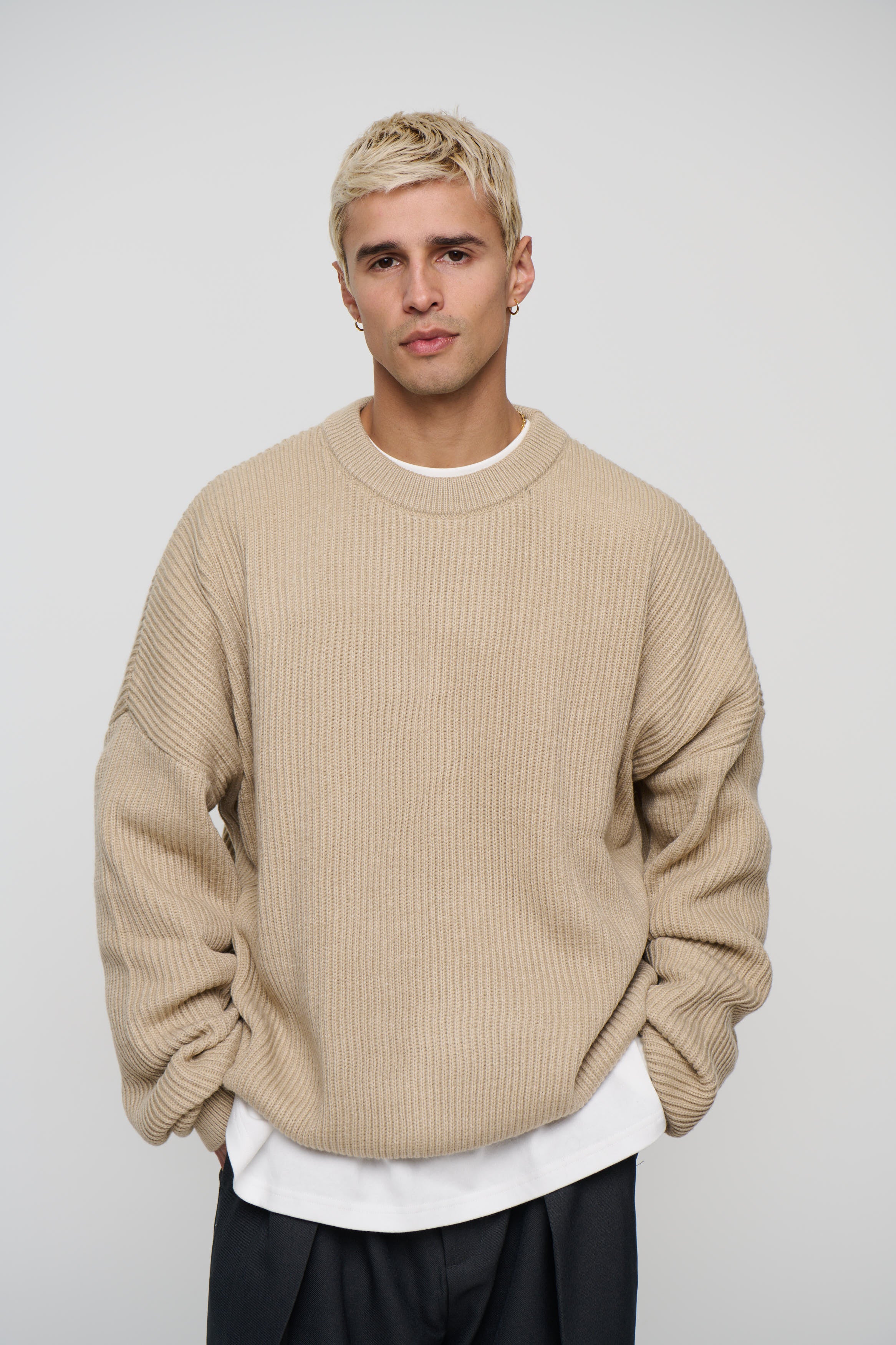 Drop Sleeve Heavy Knit Oat
