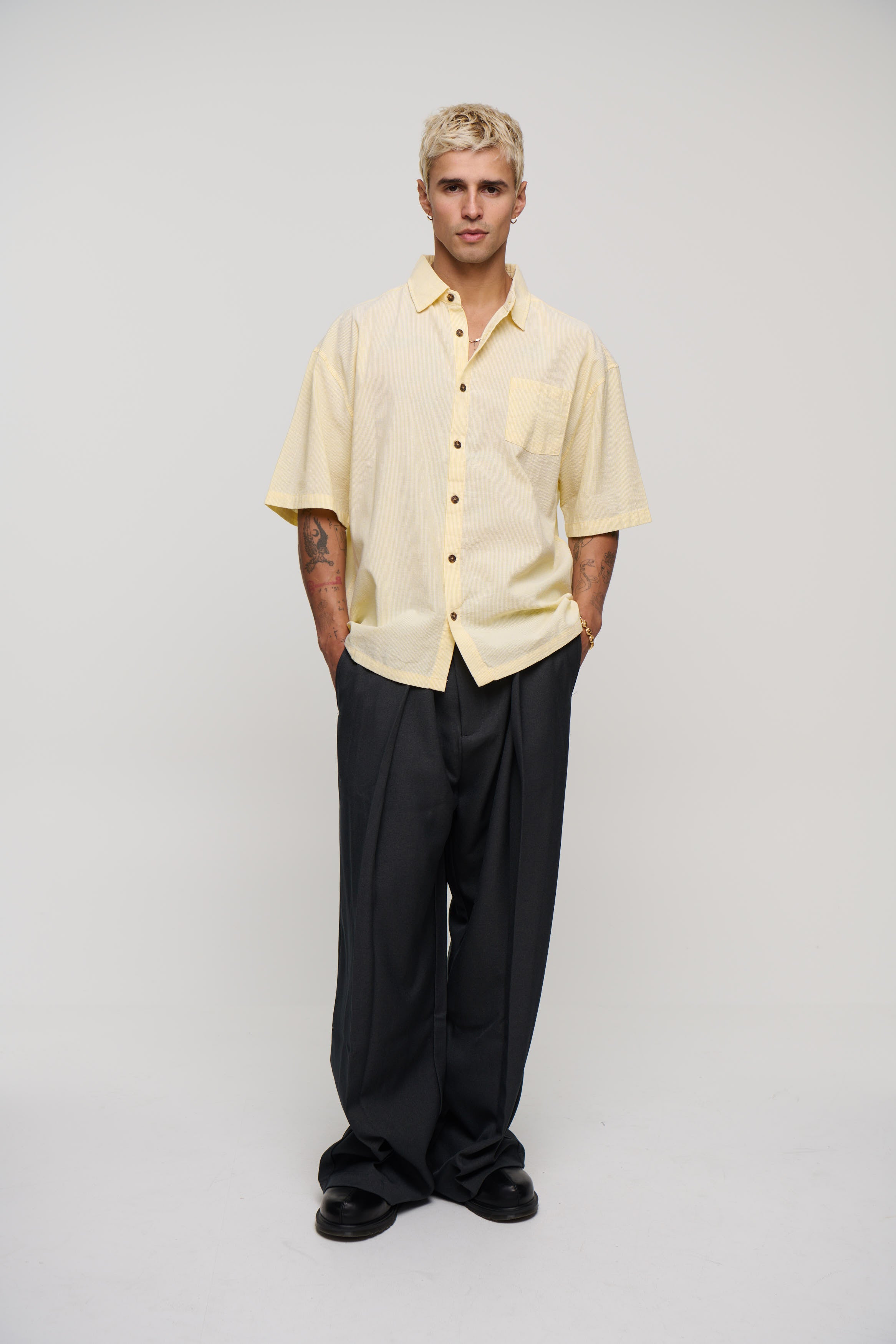 Nathaniel Drop Shirt Soft Yellow