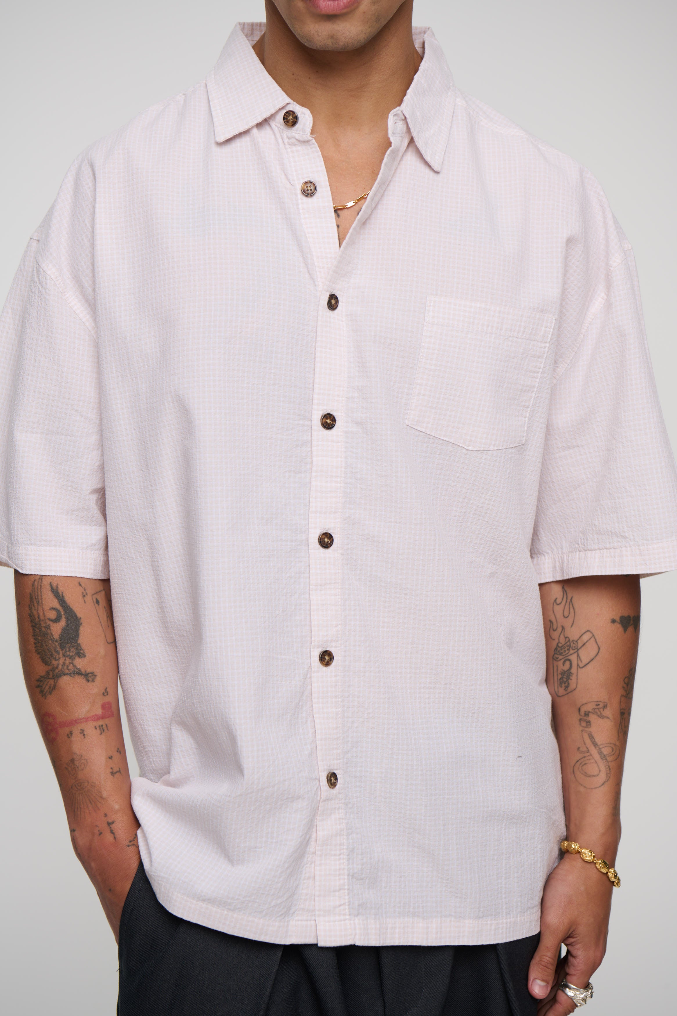 Nathaniel Drop Shirt Soft Rose