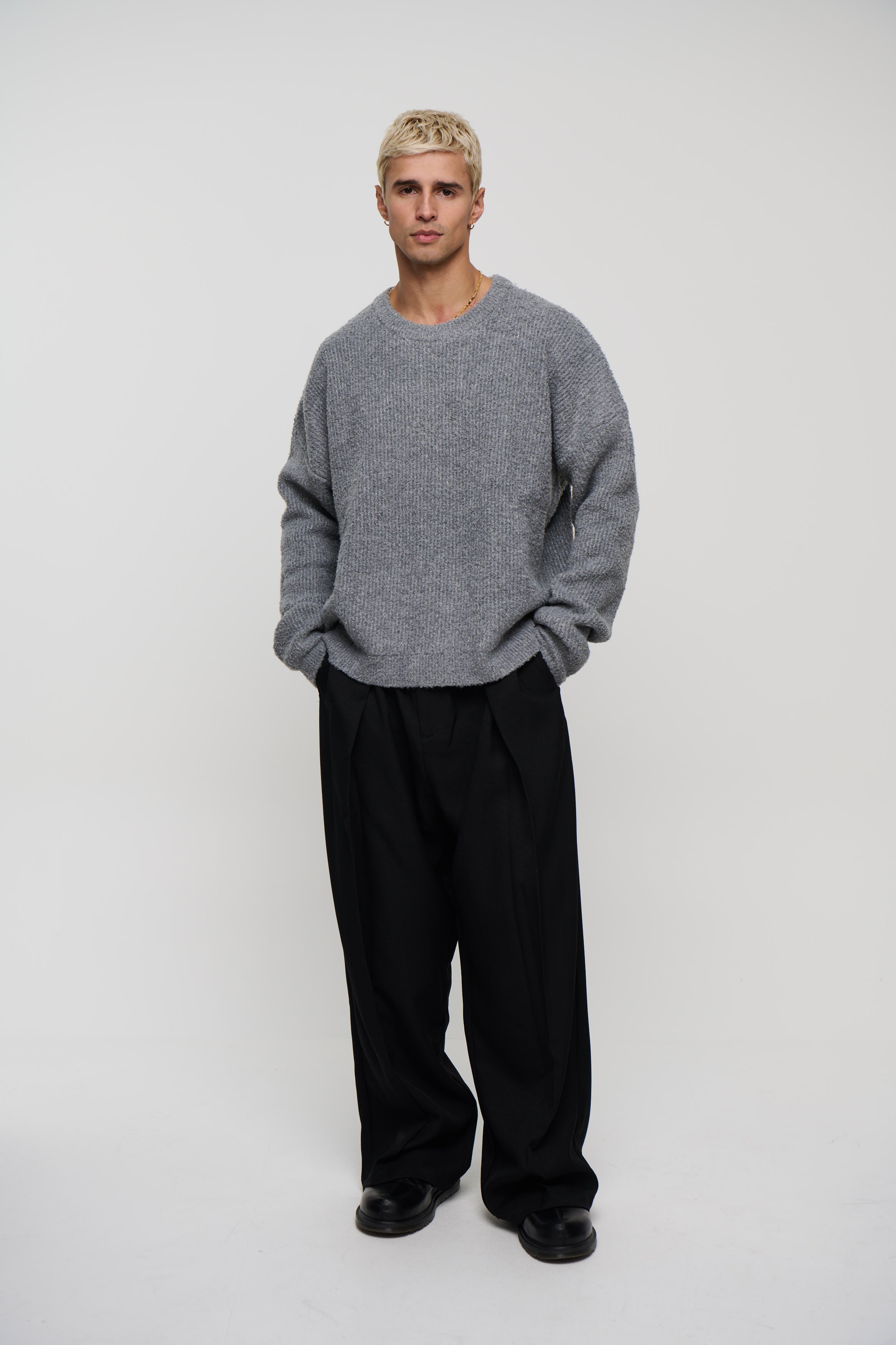 Soft Crew Knit Dark Grey