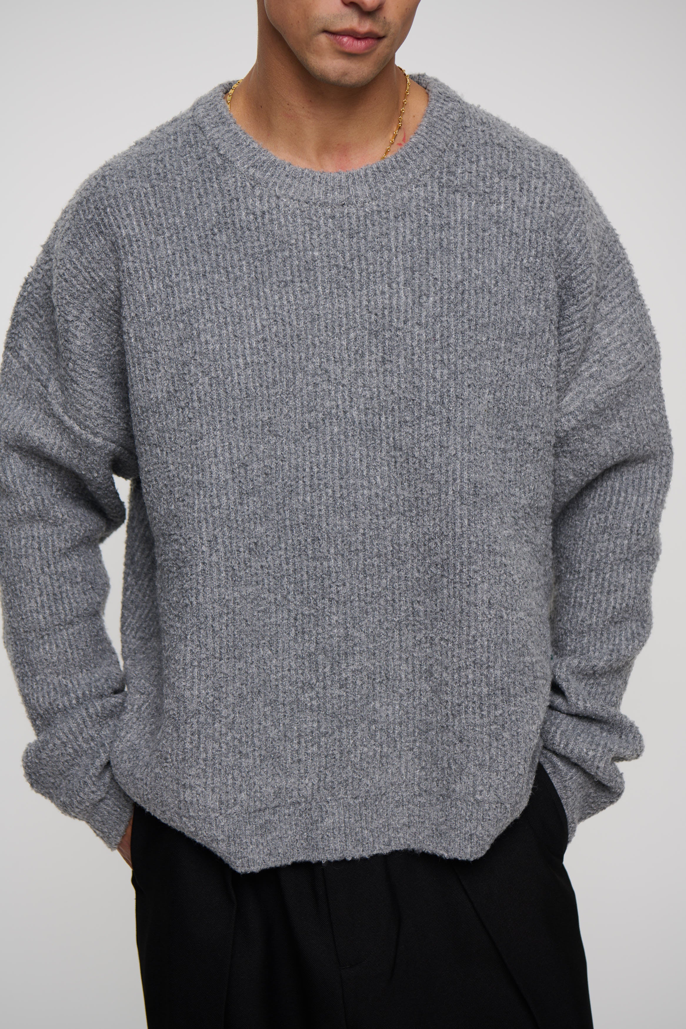 Soft Crew Knit Dark Grey
