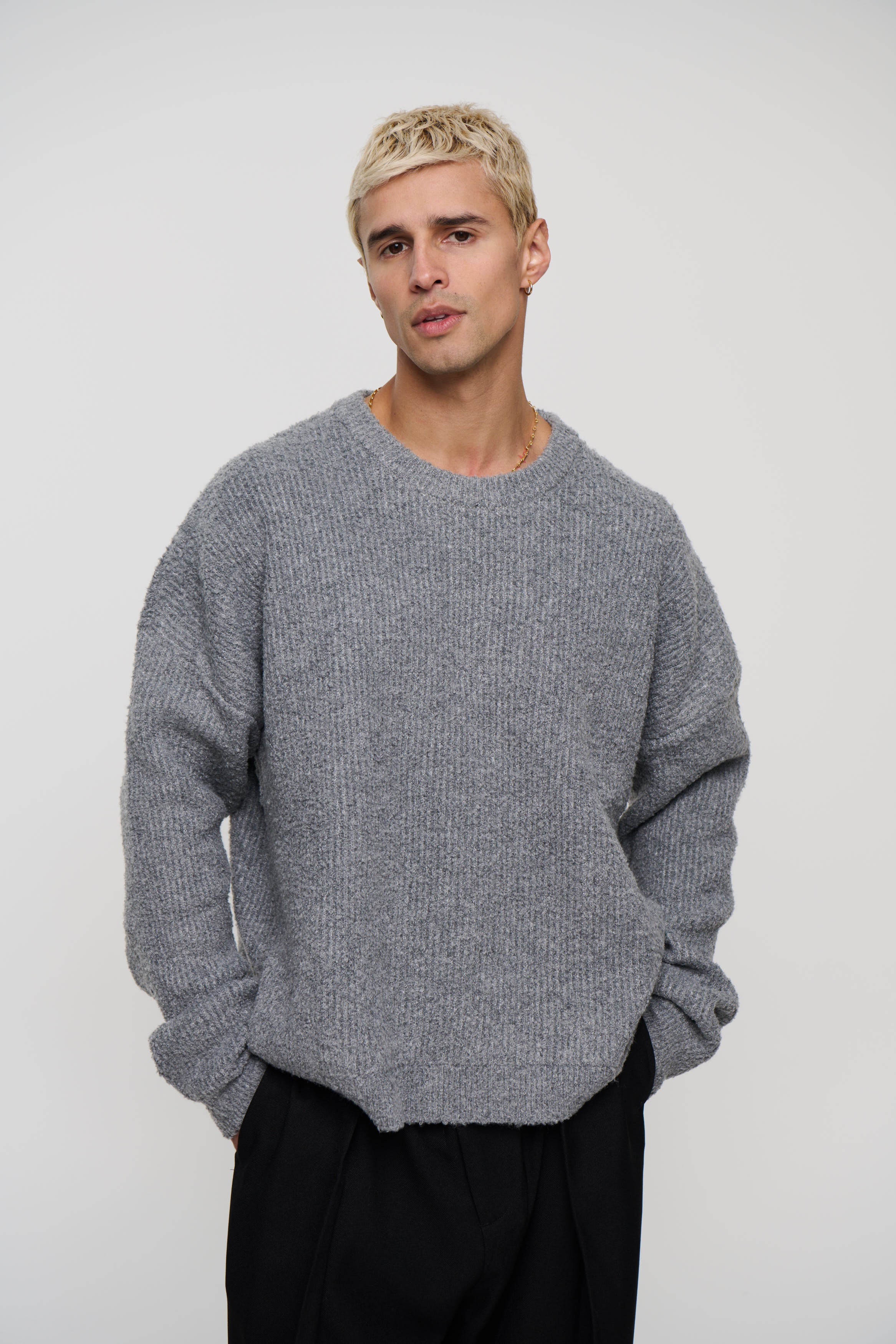 Soft Crew Knit Dark Grey
