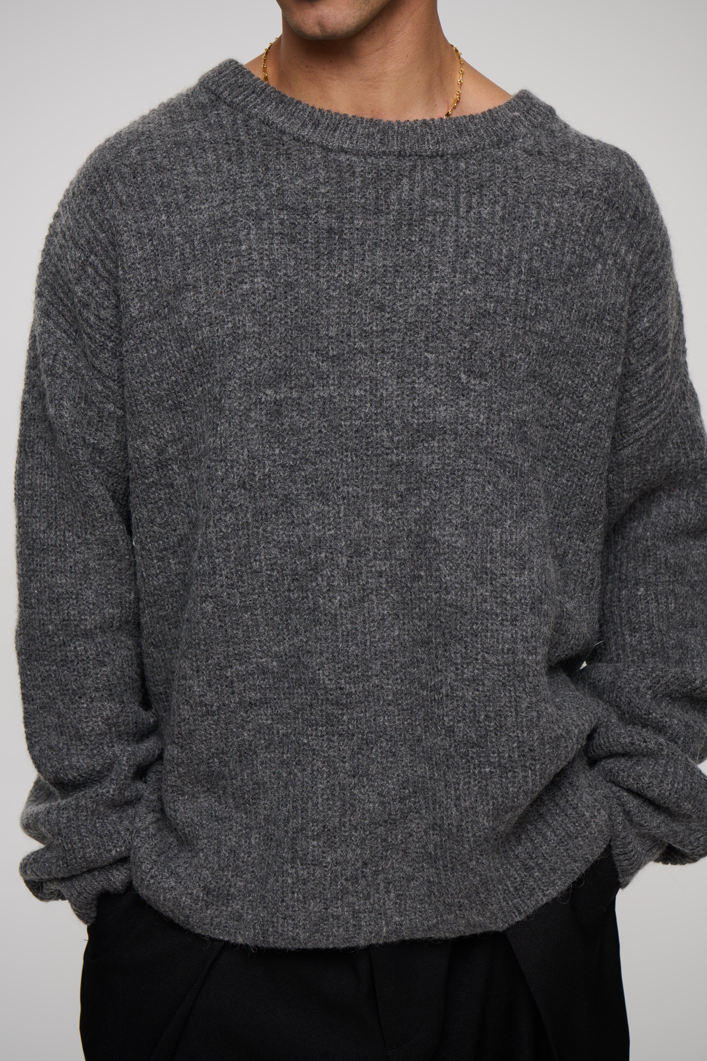 Mohair Knit Dark Grey