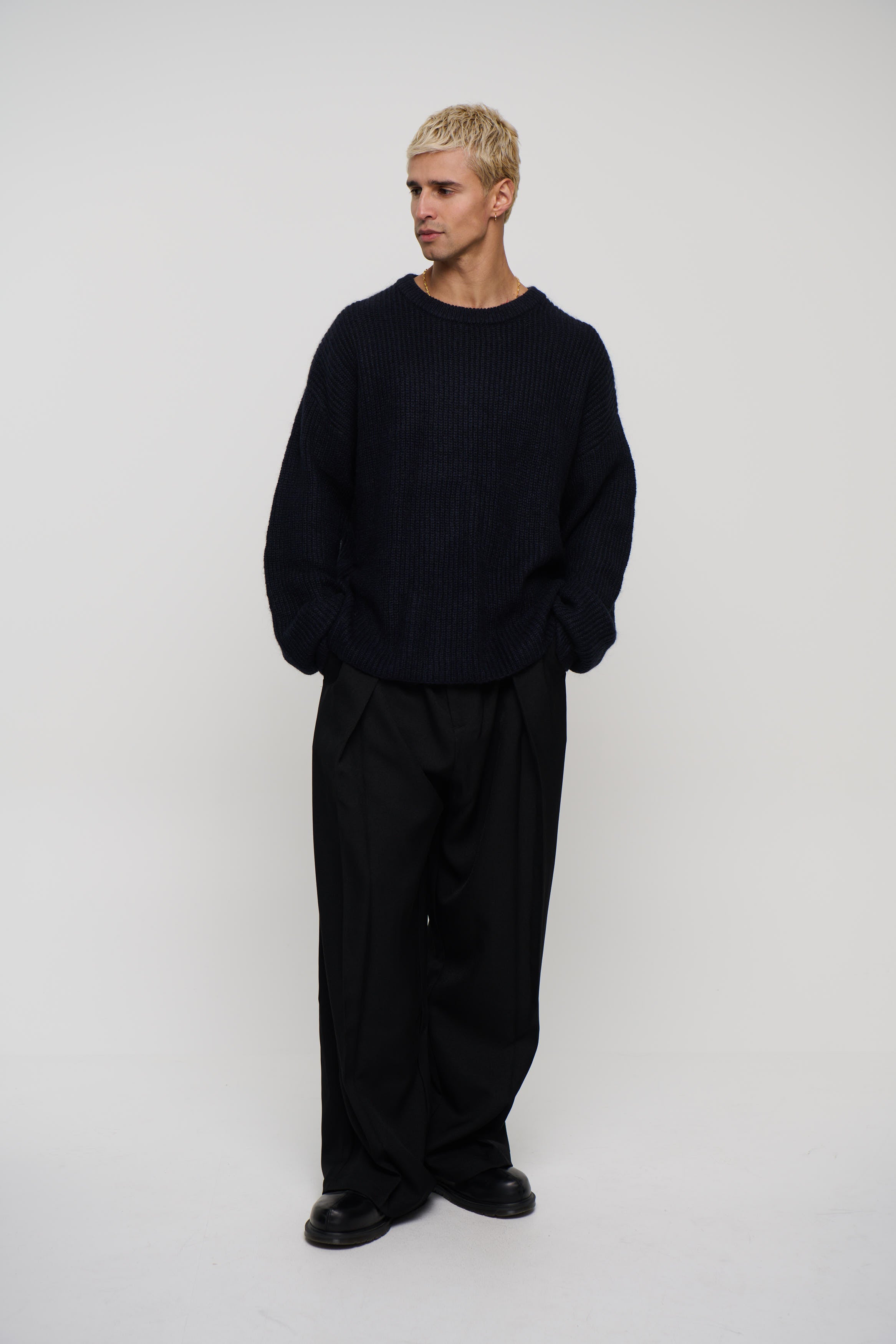 Mohair Knit Dark Navy