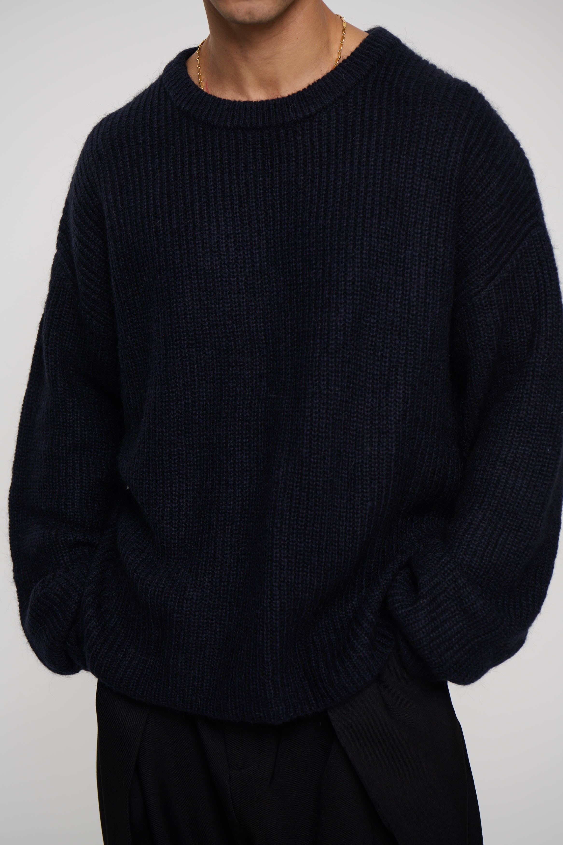 Mohair Knit Dark Navy