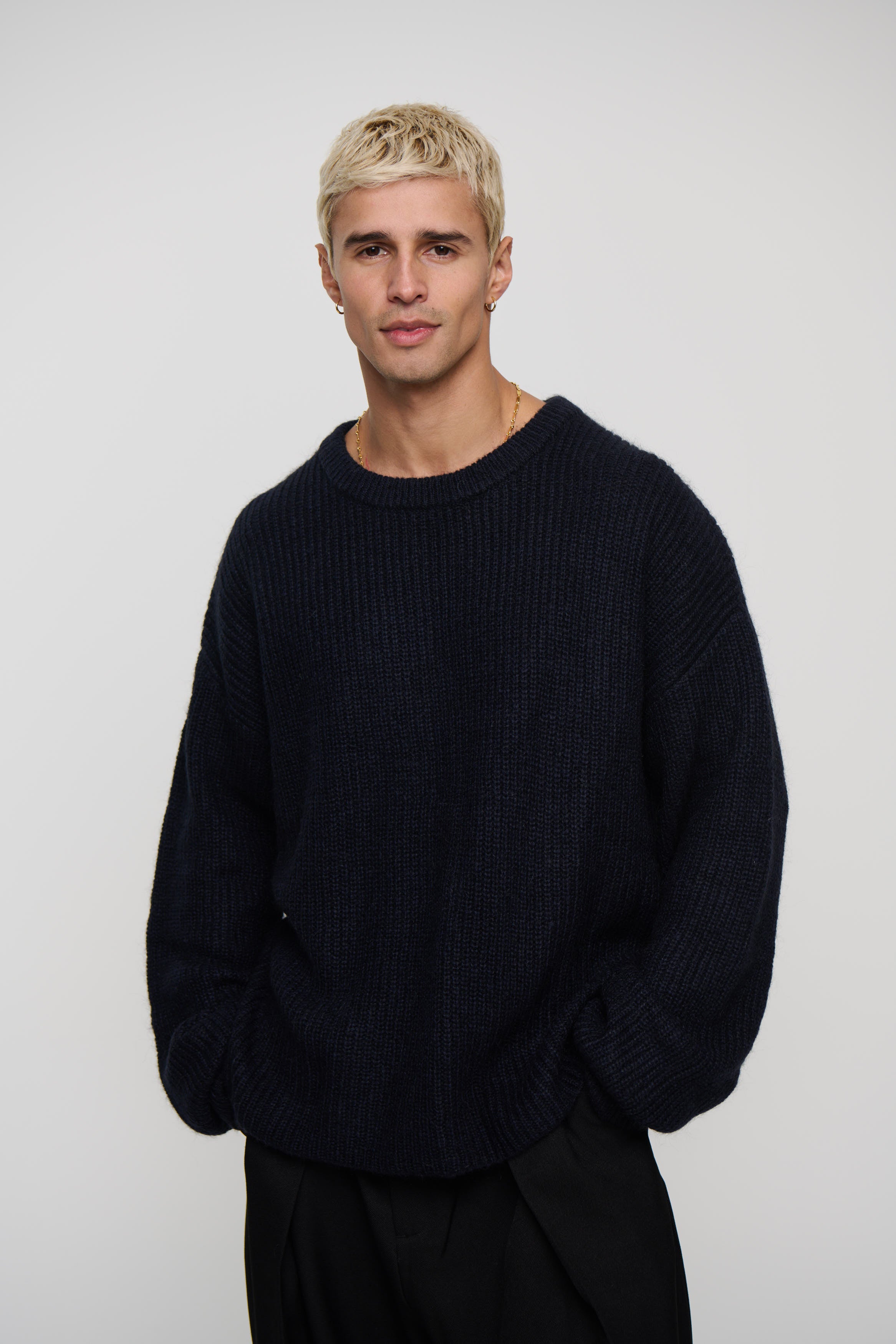 Mohair Knit Dark Navy