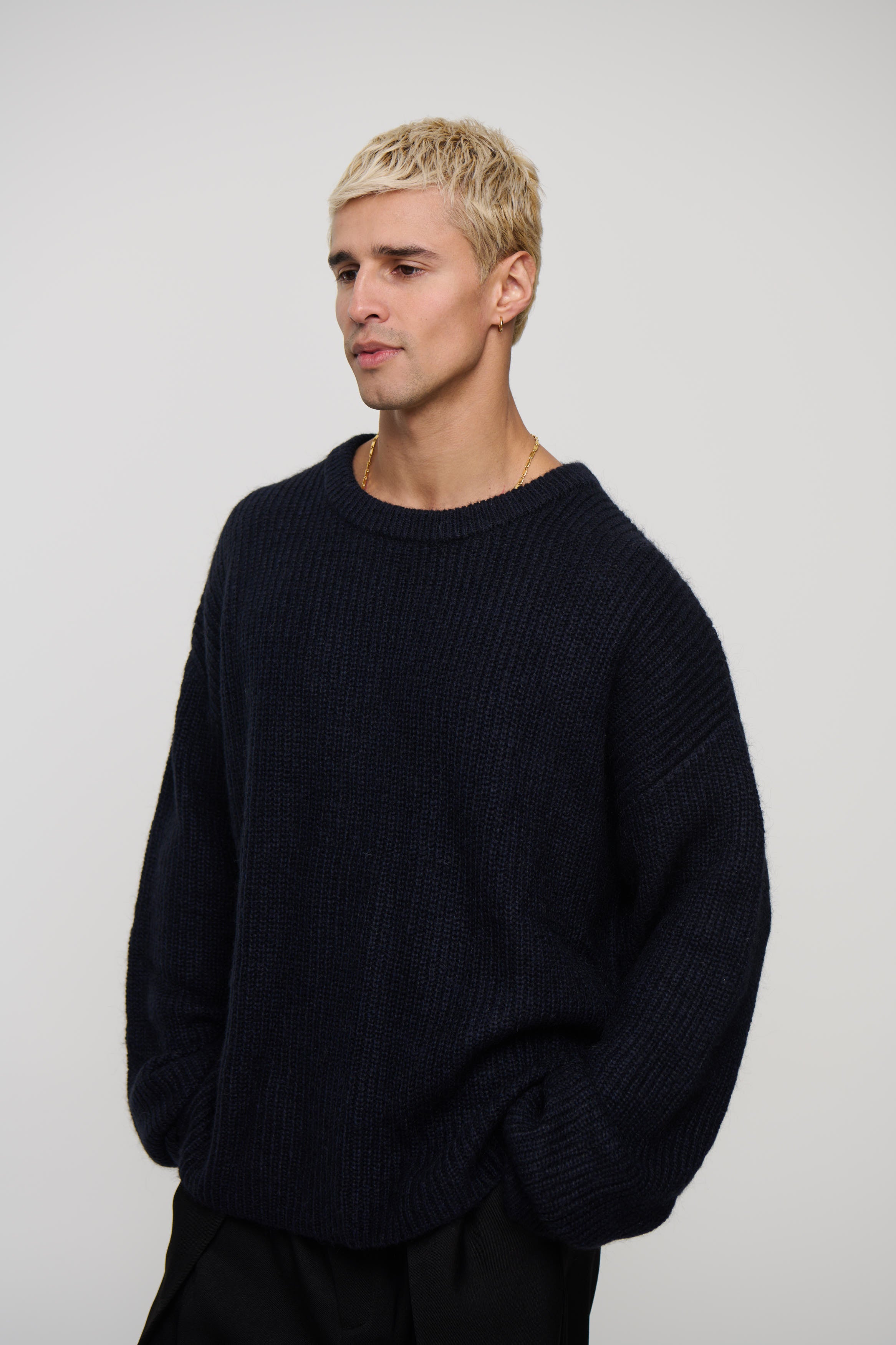 Mohair Knit Dark Navy