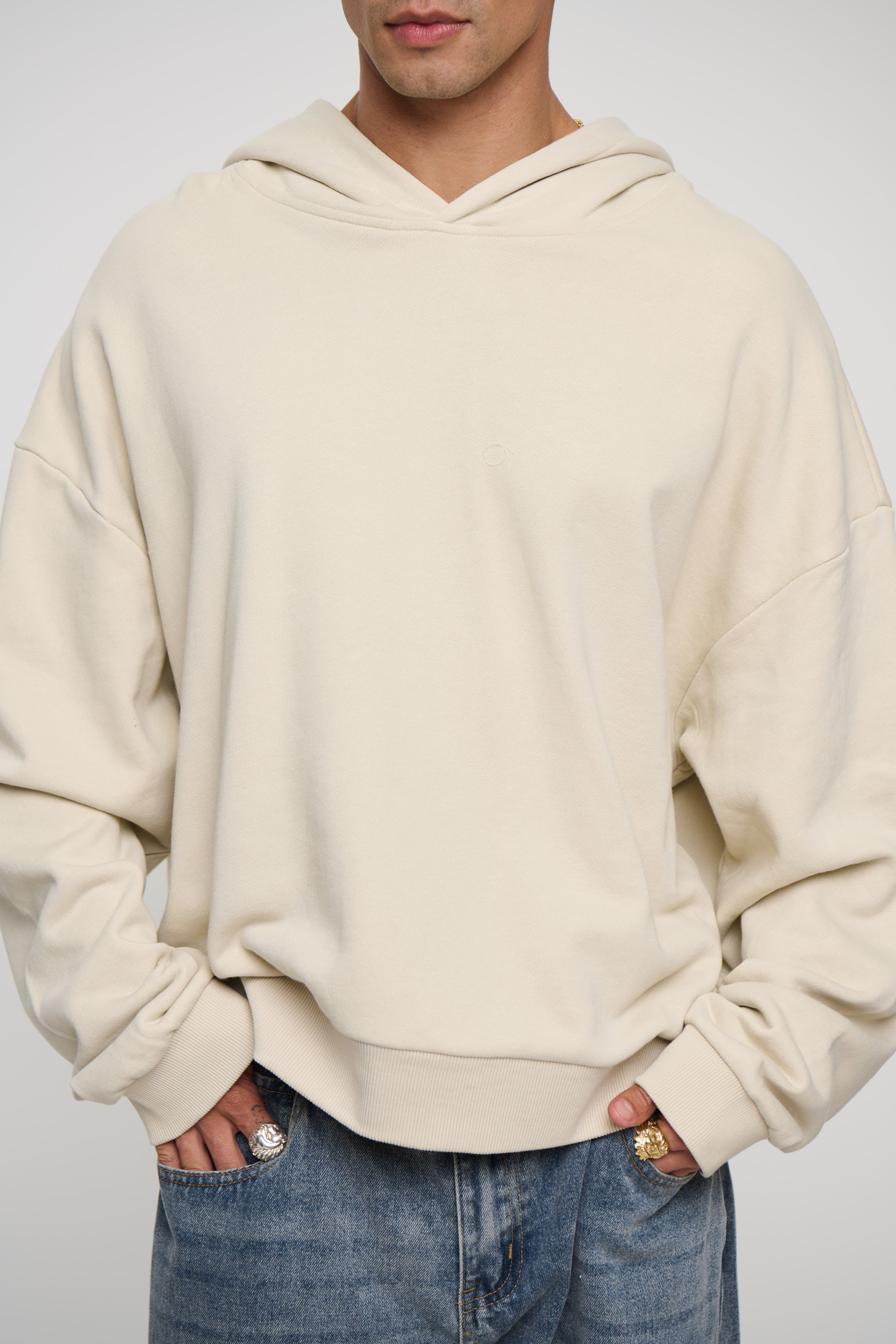 Marcus Heavyweight Cotton Hoodie Ivory