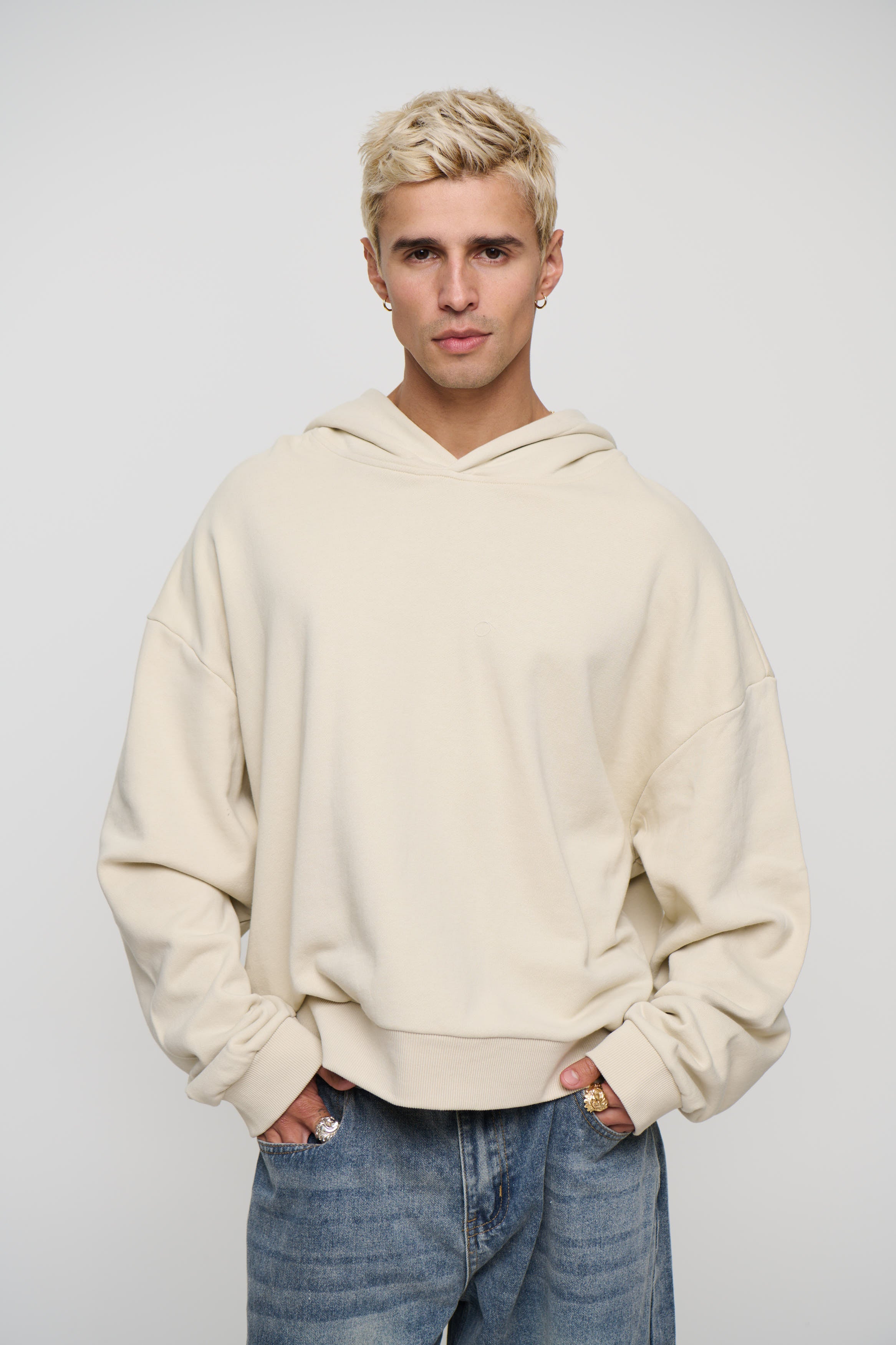 Marcus Heavyweight Cotton Hoodie Ivory