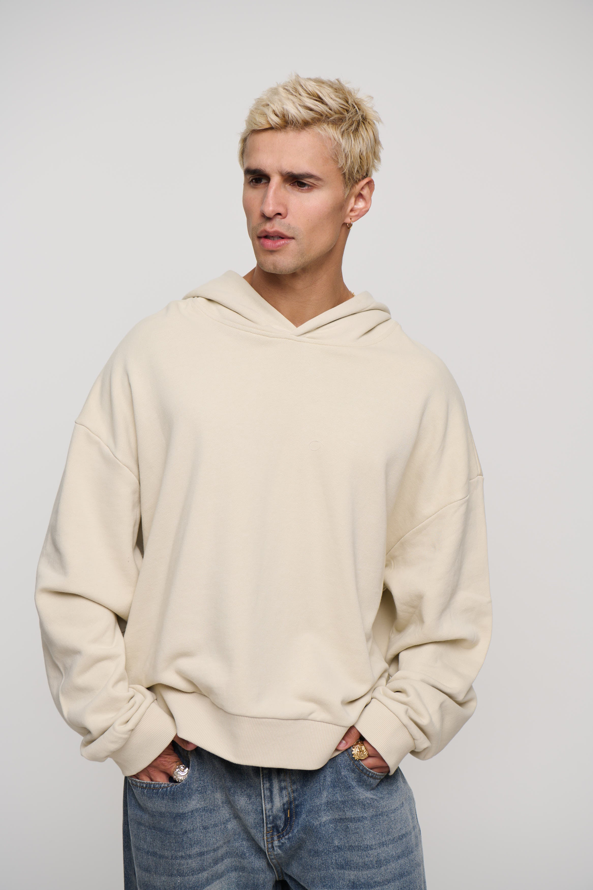 Marcus Heavyweight Cotton Hoodie Ivory