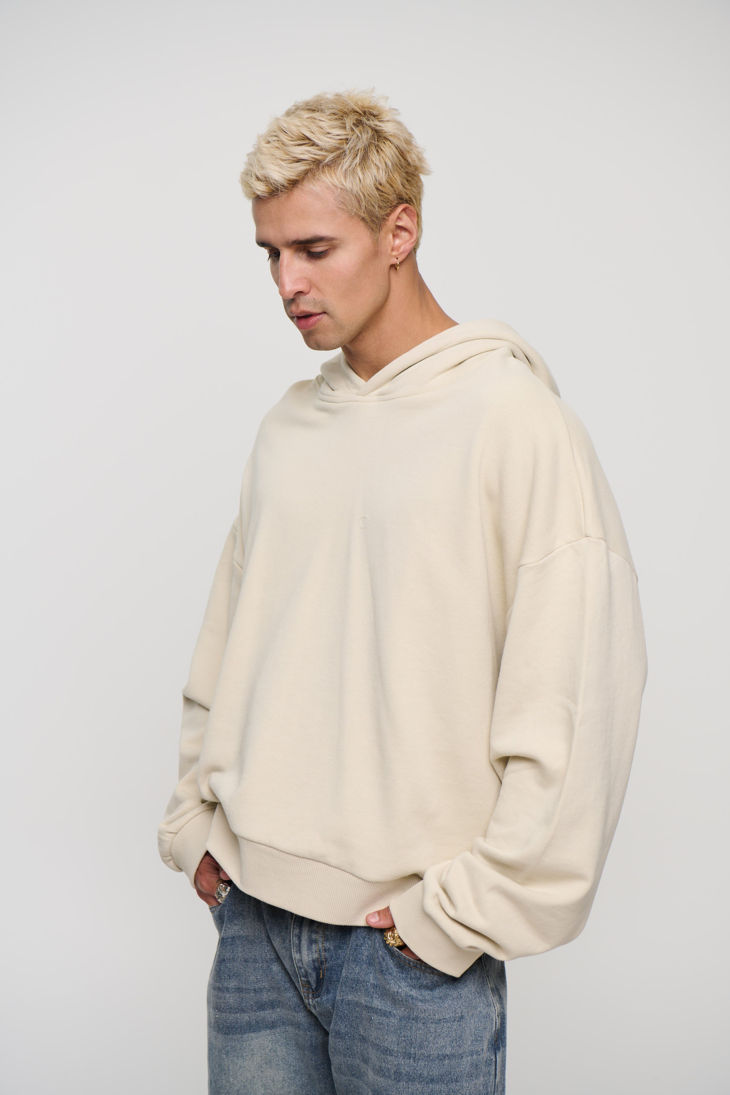 Marcus Heavyweight Cotton Hoodie Ivory