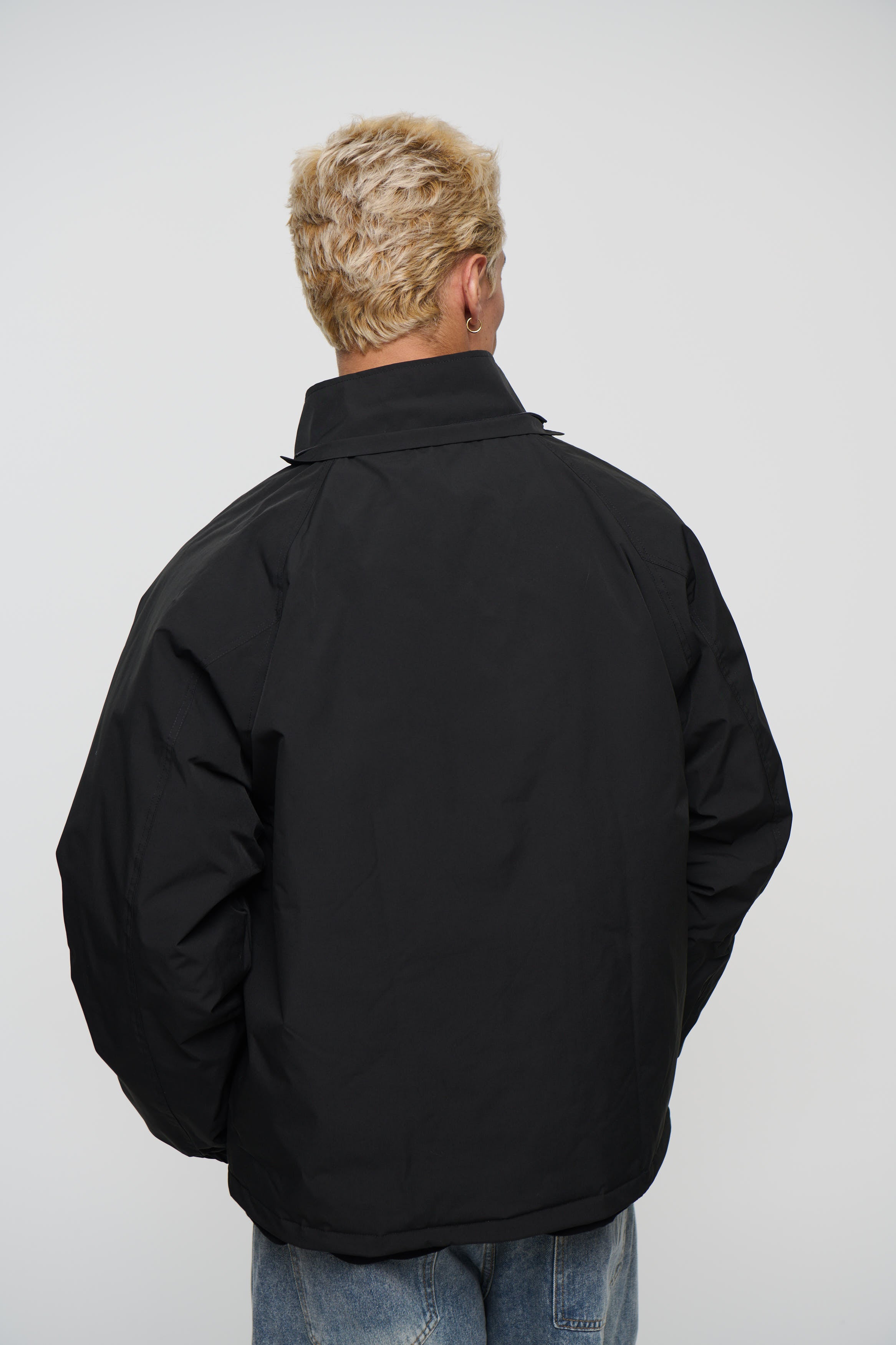 Removable Hood Windbreaker Black