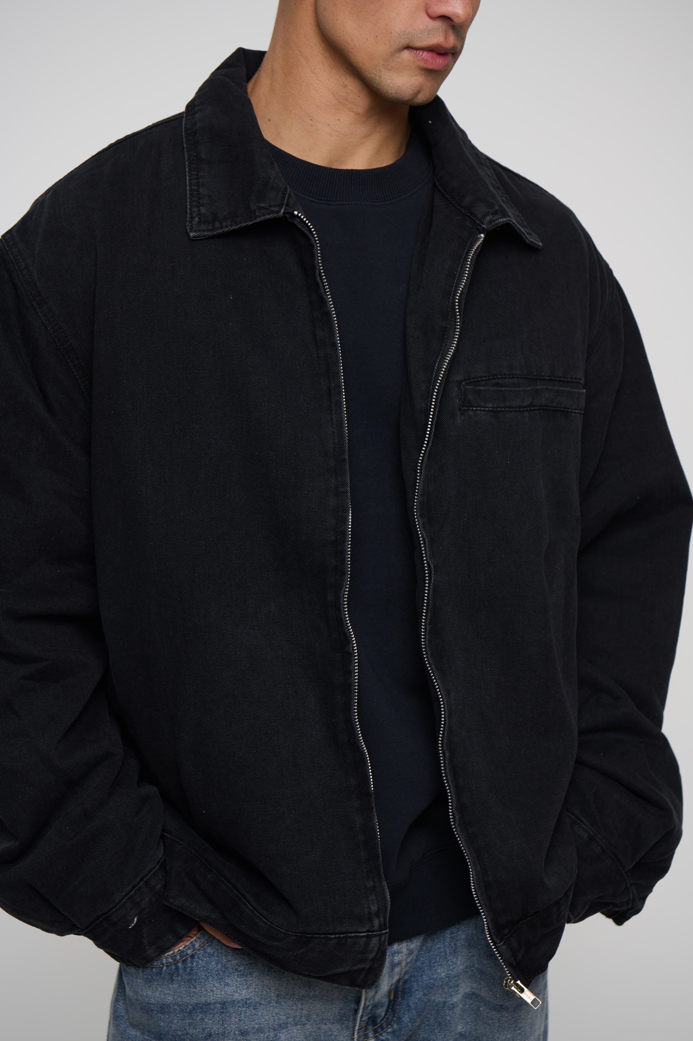 NTH Denim Lined Jacket Black