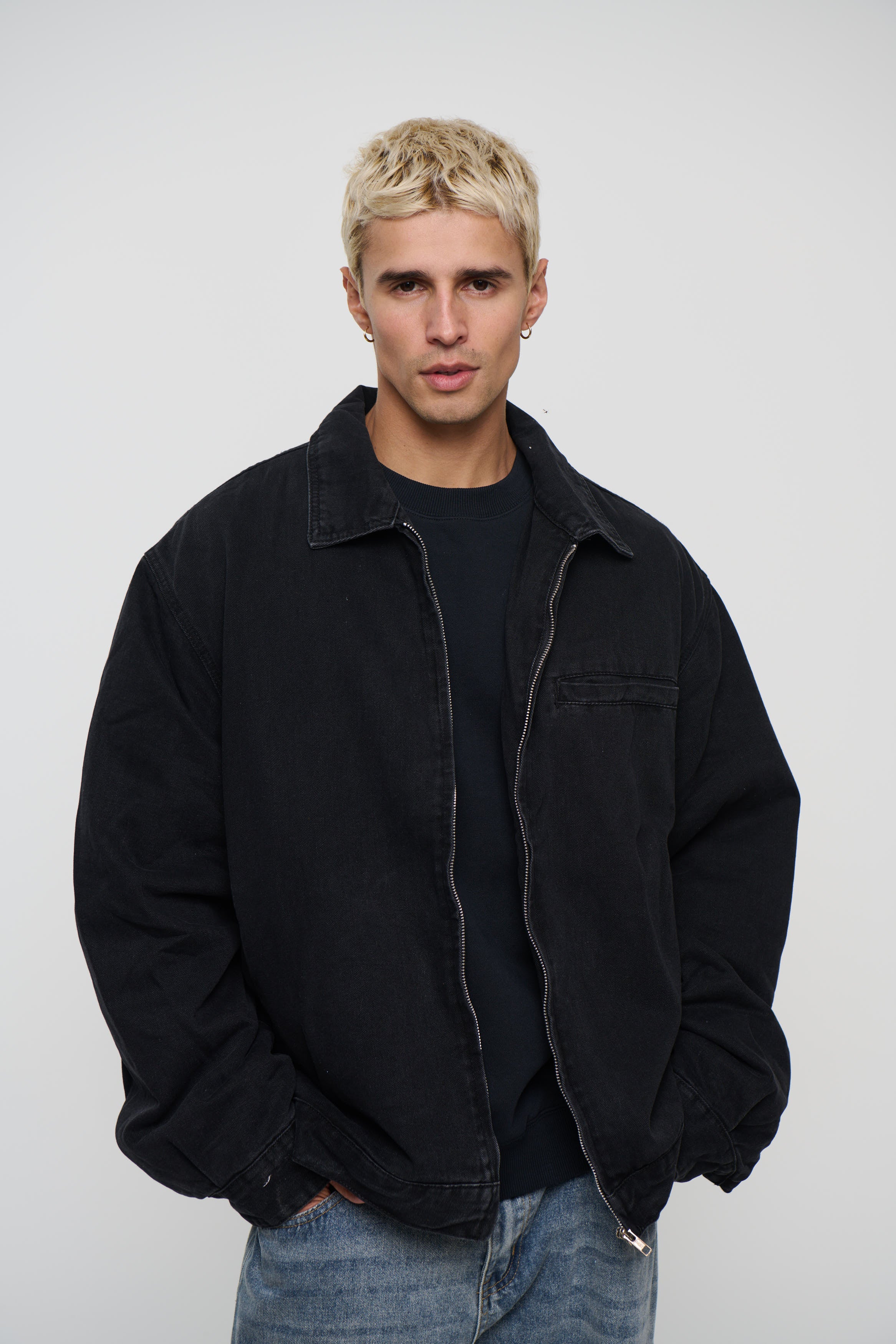 NTH Denim Lined Jacket Black