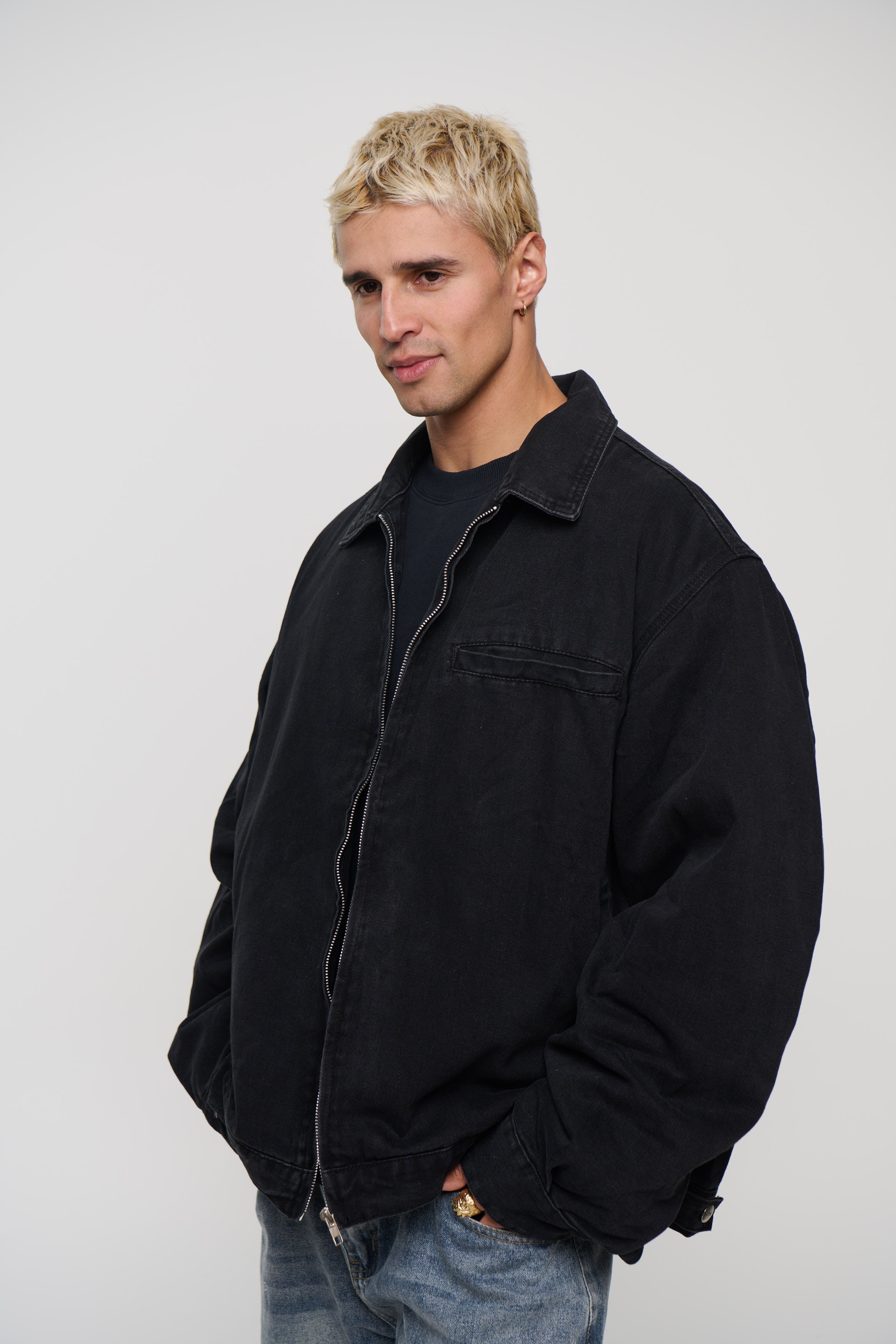 NTH Denim Lined Jacket Black