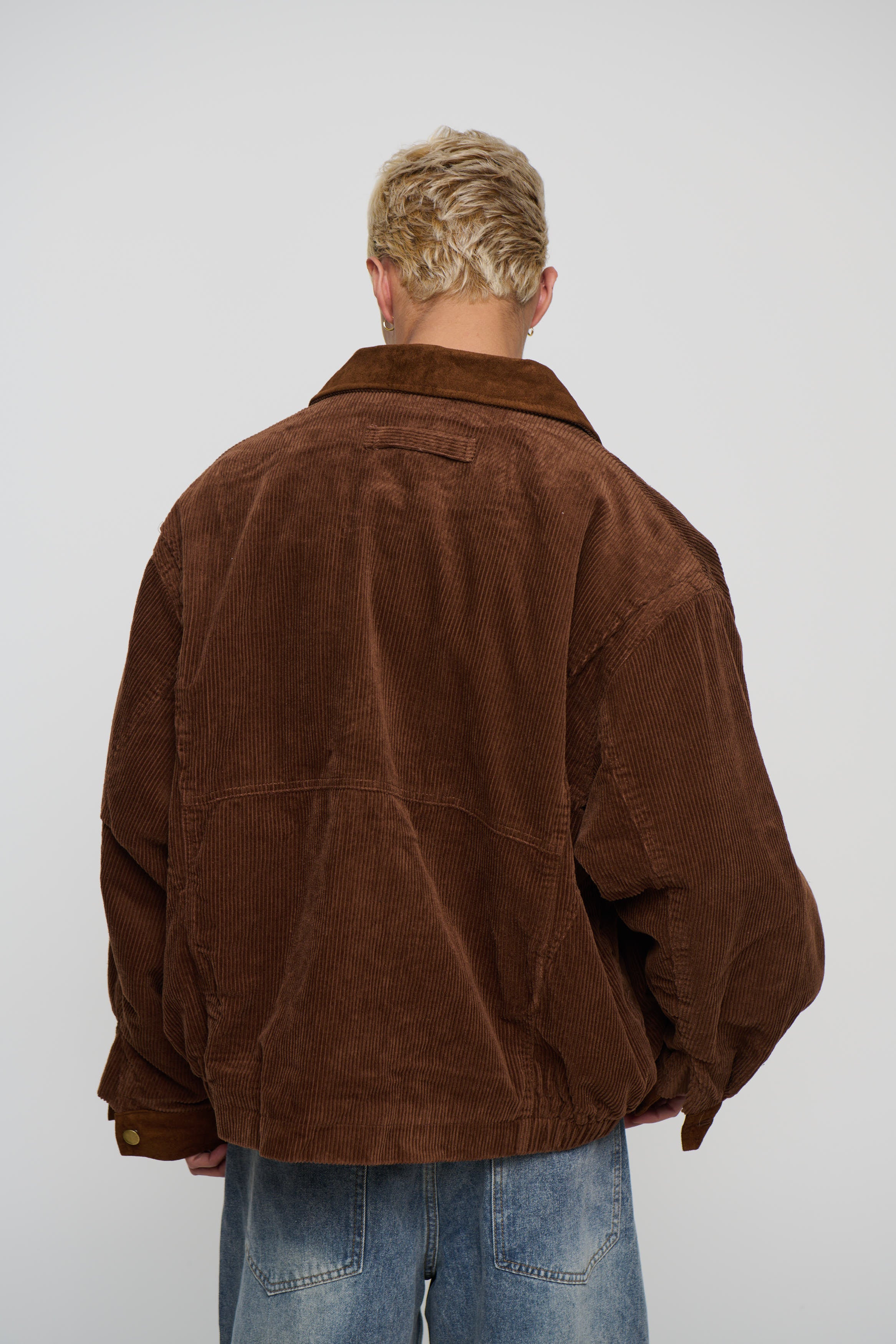 Relaxed Cord Bomber Choc
